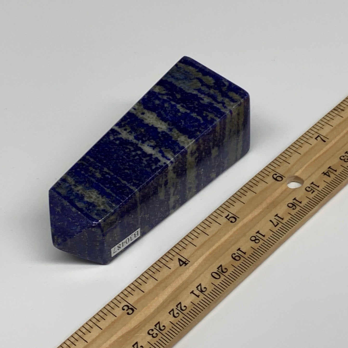 189.4g, 3.3"x1.2"x1.2", Natural Lapis Lazuli Tower Point Obelisk Afghanistan,B30