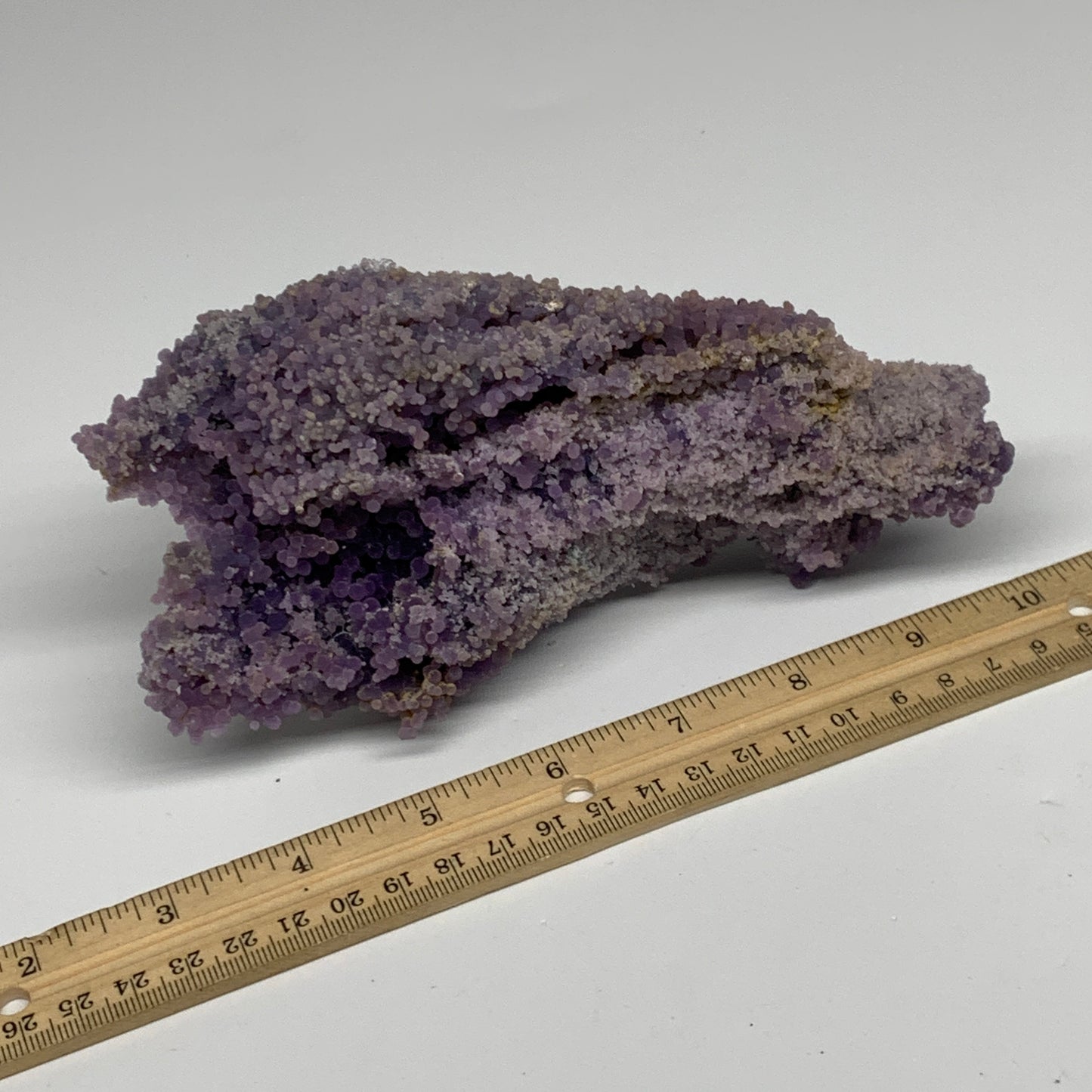 1.49 lbs, 6.9"x3.3"x2.2", Rough Grape Agate Crystal Mineral Specimens,B32623