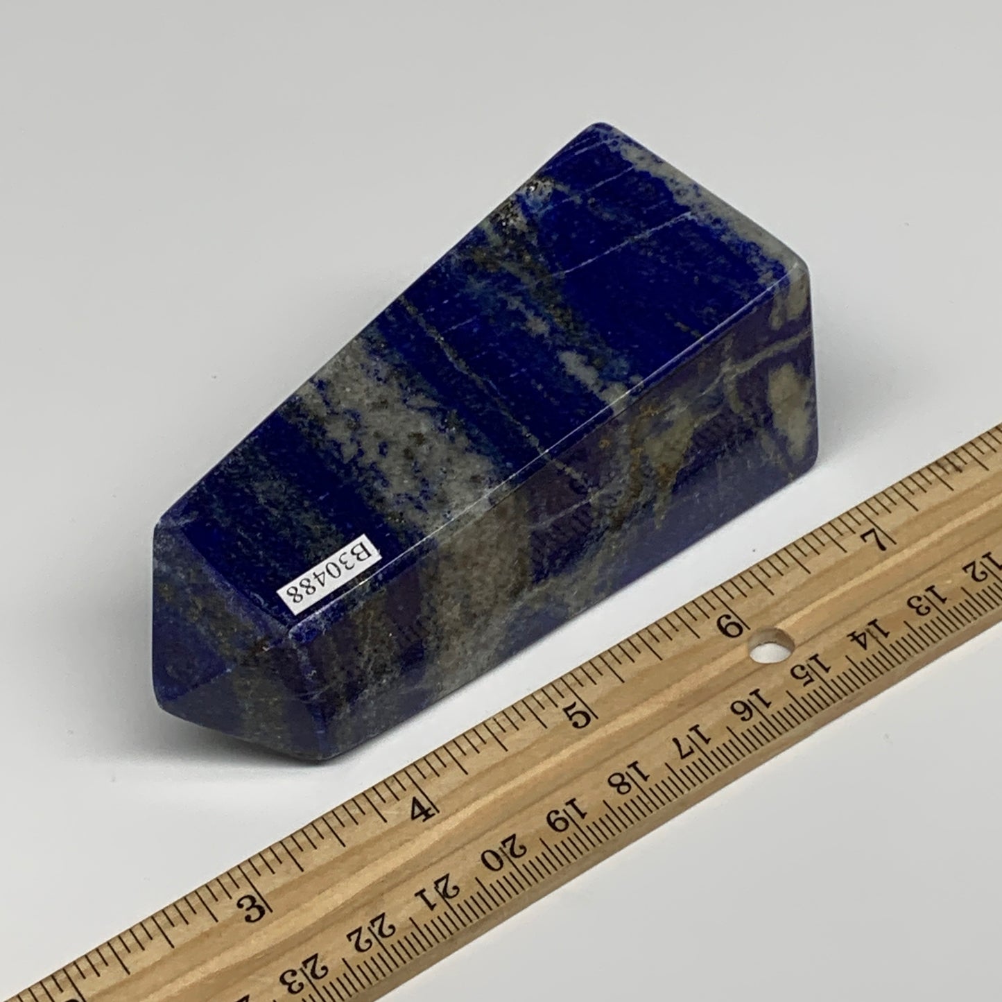 380.5g, 4"x1.7"x1.7", Natural Lapis Lazuli Tower Point Obelisk Afghanistan,B3048