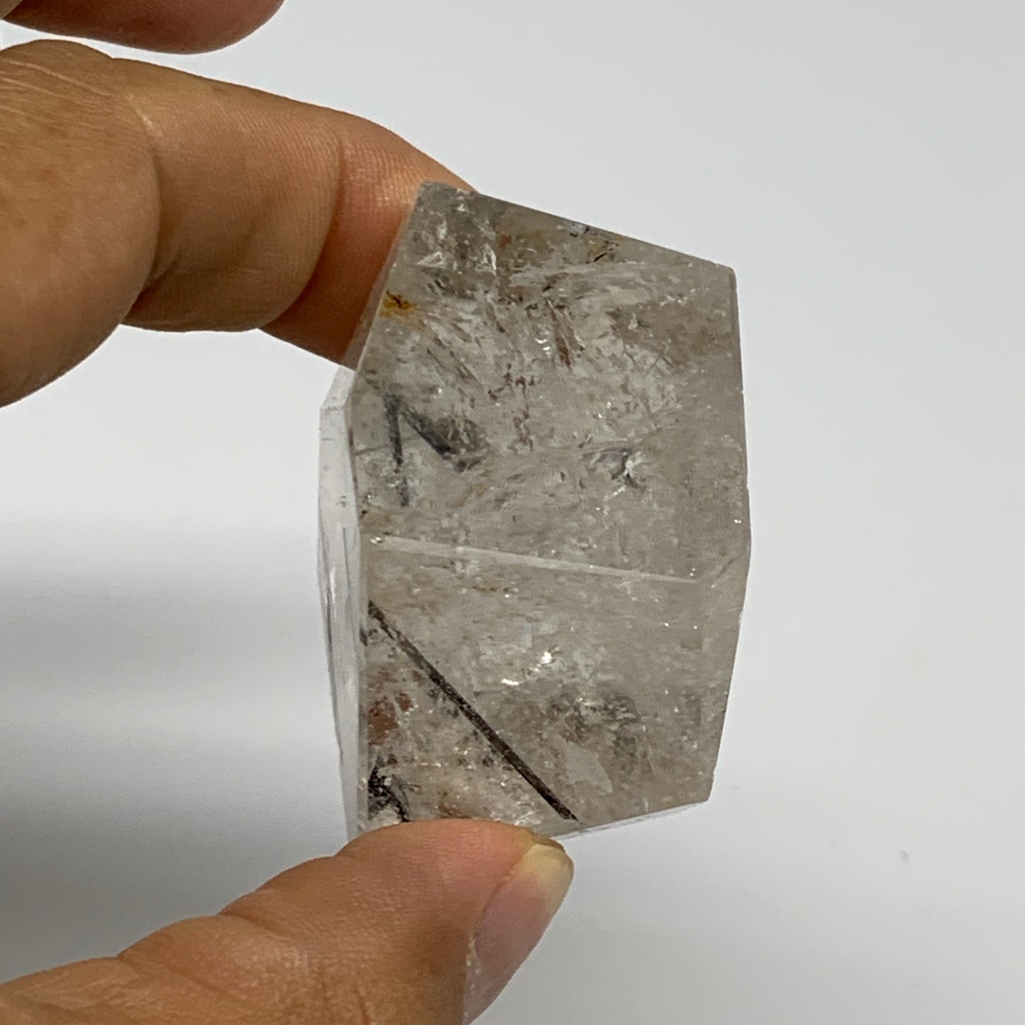 75.4g, 1.3"x1.6"x1", Black Tourmaline Rutile Quartz Crystal Chunk @Brazil,B27438