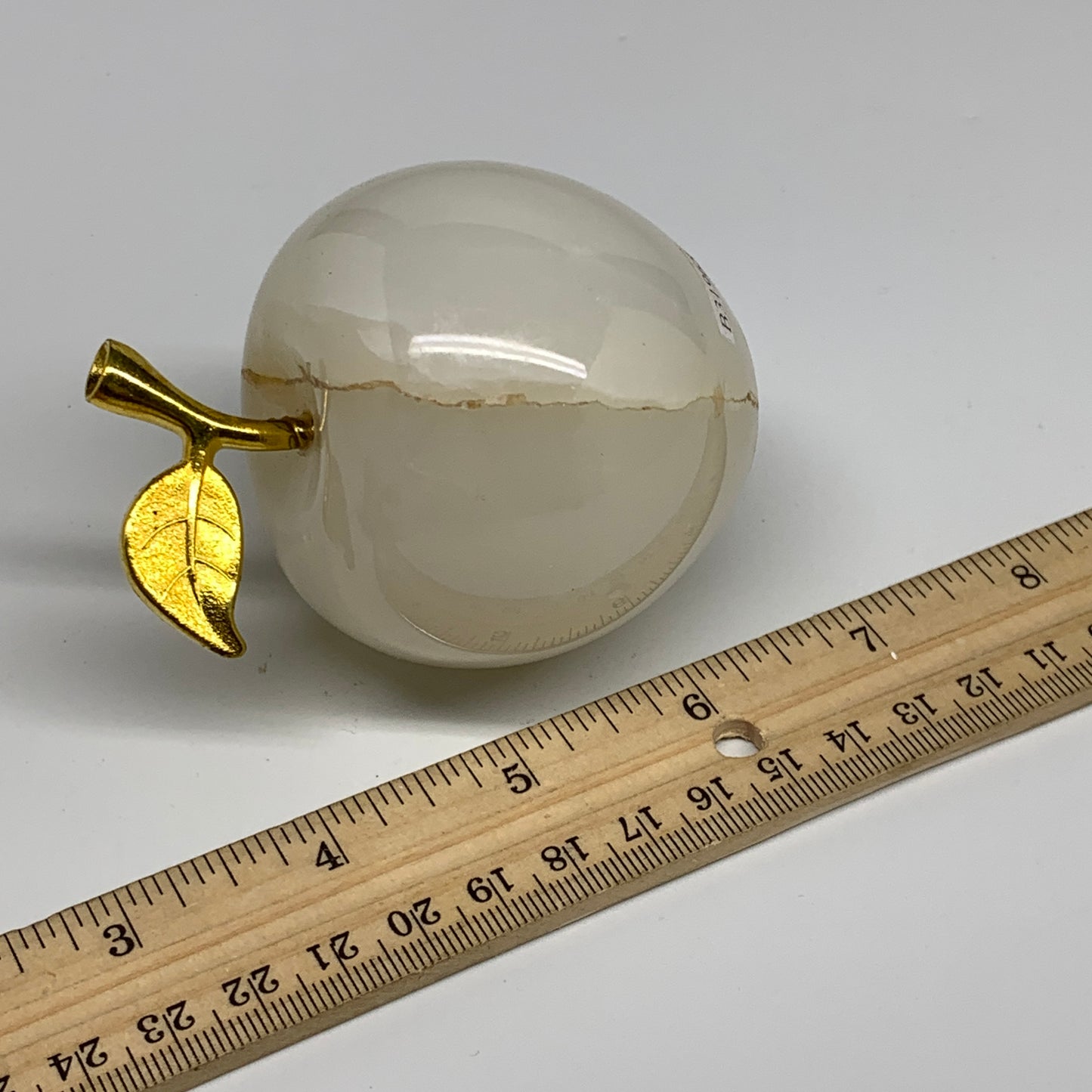 353g, 2.3"x2.4", Natural Green Onyx Apple Gemstone from Afghanistan, B31965