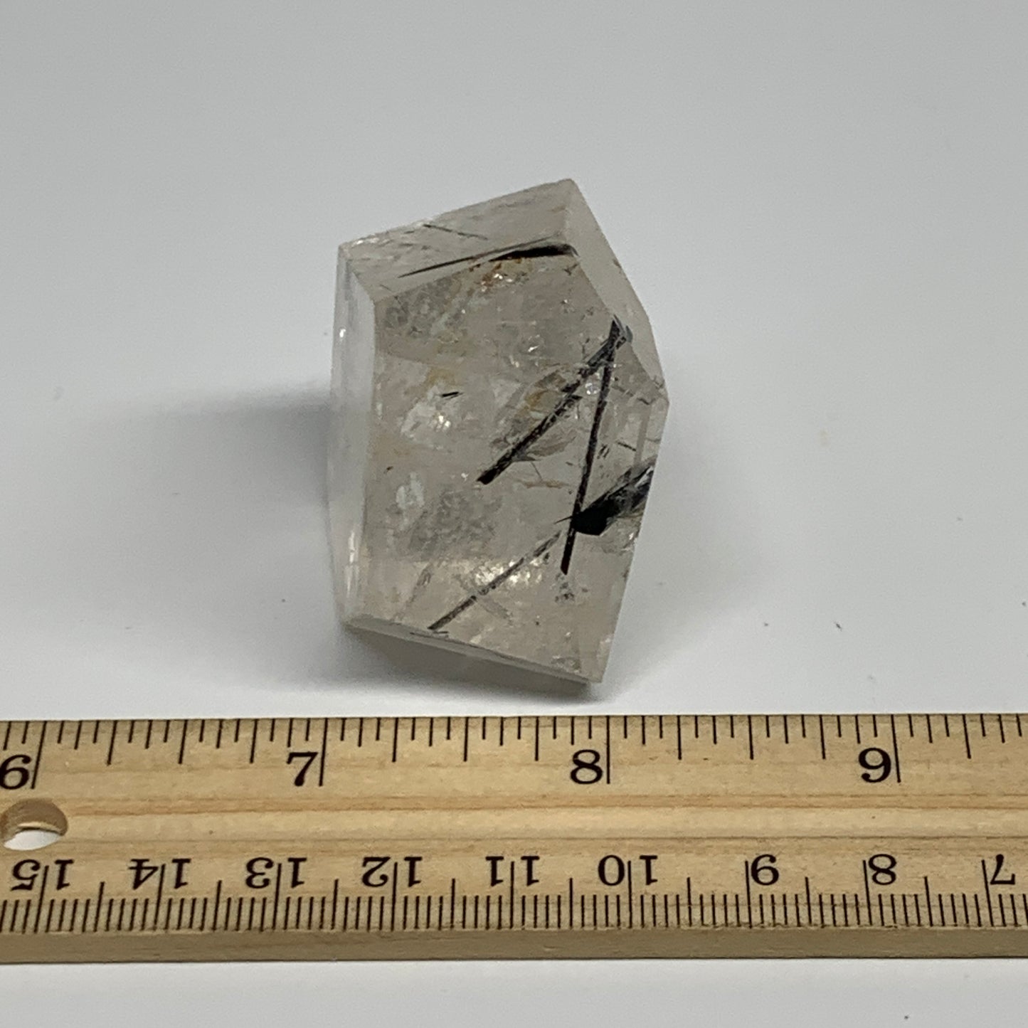 75.4g, 1.3"x1.6"x1", Black Tourmaline Rutile Quartz Crystal Chunk @Brazil,B27438