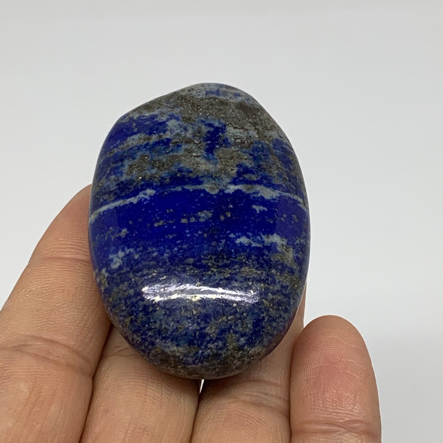 77.7g, 2.2"x1.5"x0.8", Natural Lapis Lazuli Palm Stone @Afghanistan, B36838
