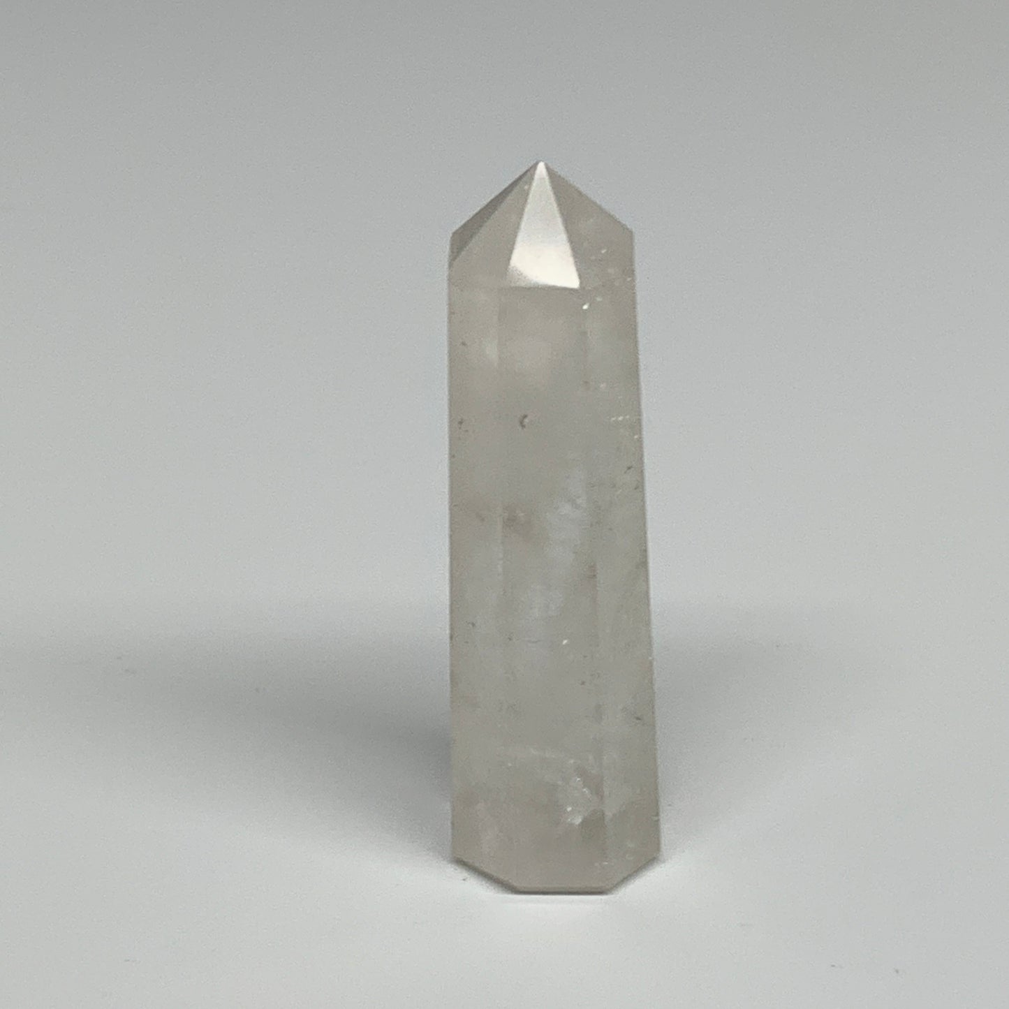 77.5g, 3.3"x0.9", Natural Quartz Crystal Tower Point Obelisk @India, B31327