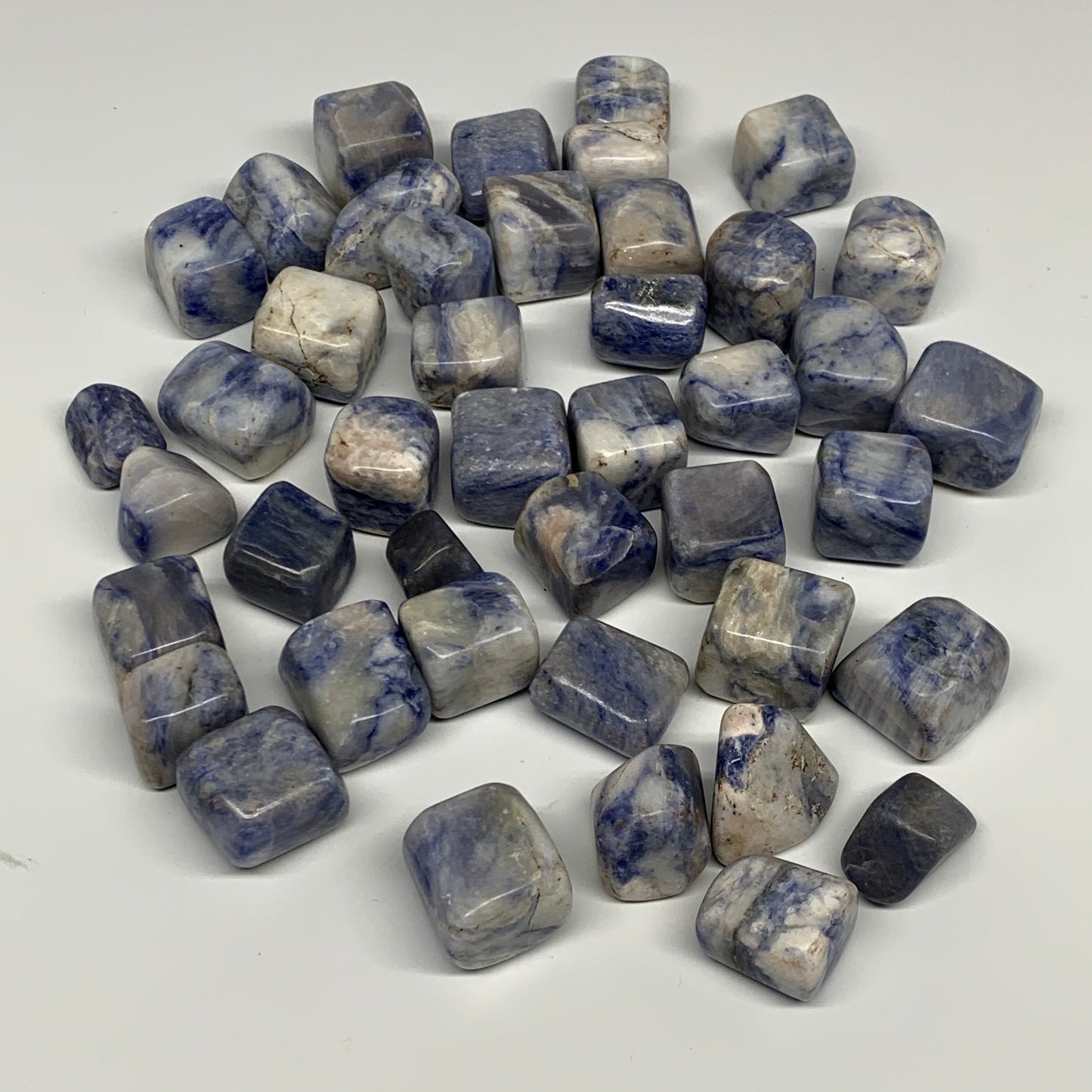 1000g, 0.7"-1.1", 43pcs, Afghanite Tumbled Crystal Stones @Afghanistan, B26656