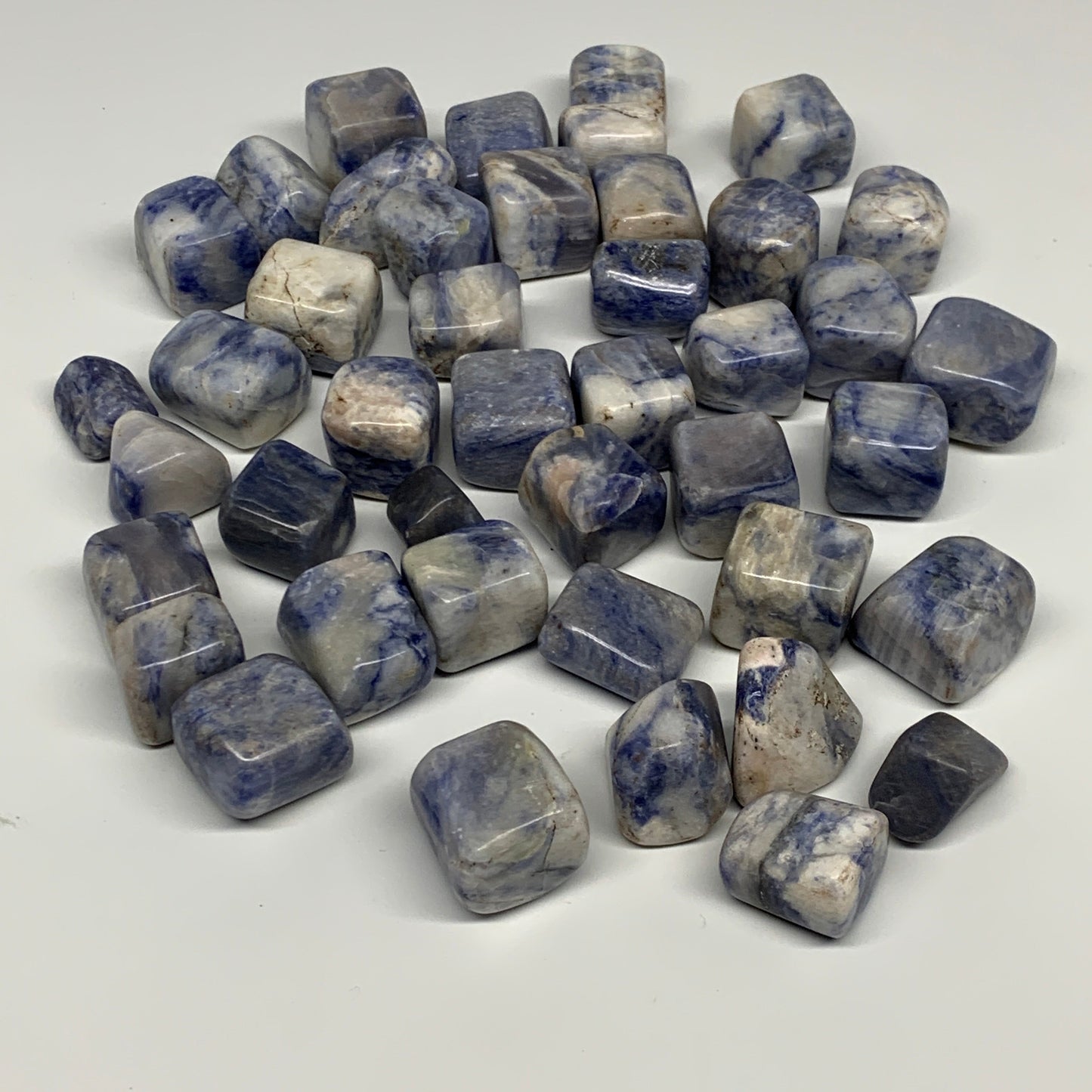 1000g, 0.7"-1.1", 43pcs, Afghanite Tumbled Crystal Stones @Afghanistan, B26656