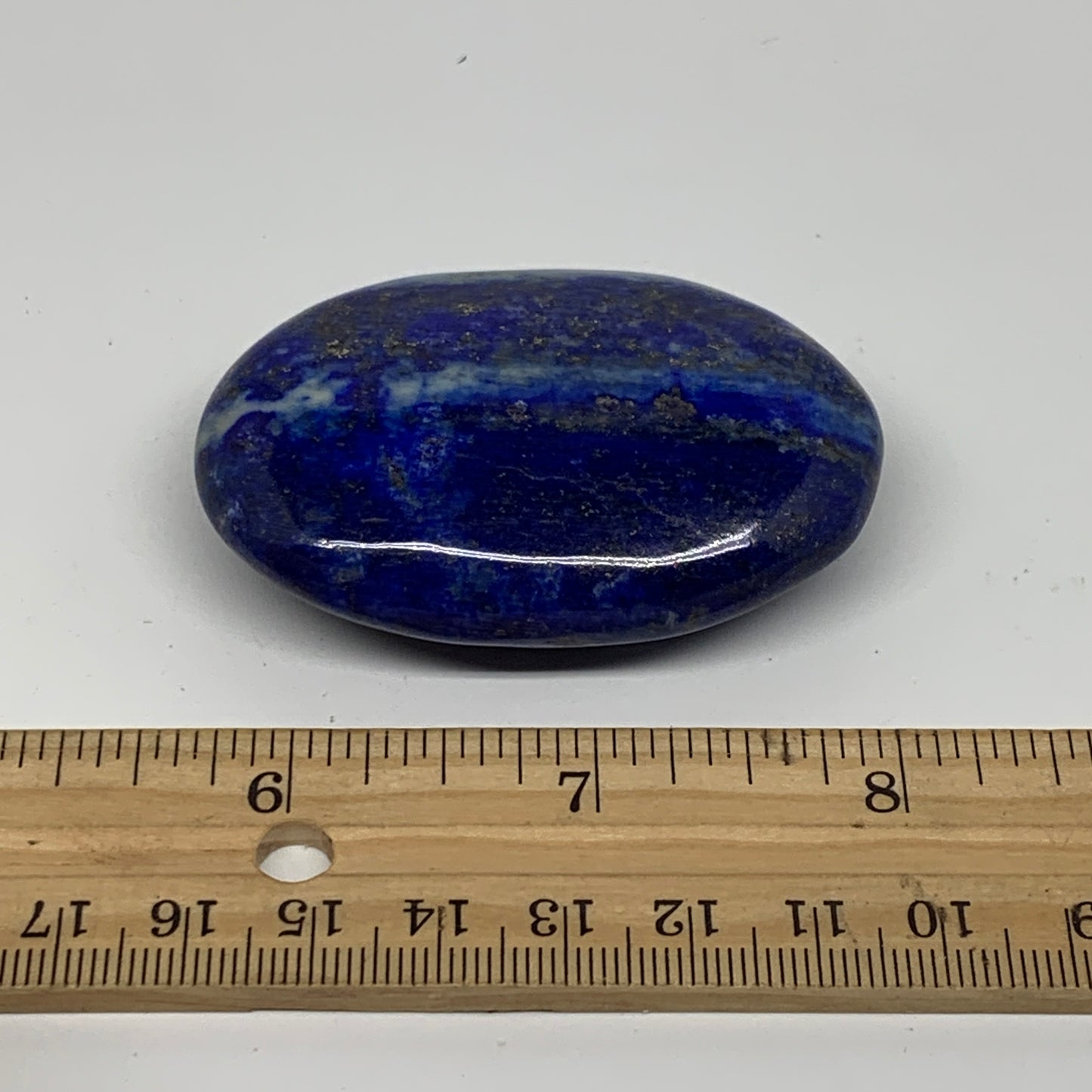 76.9g, 2.4"x1.6"x0.7", Natural Lapis Lazuli Palm Stone @Afghanistan, B36839