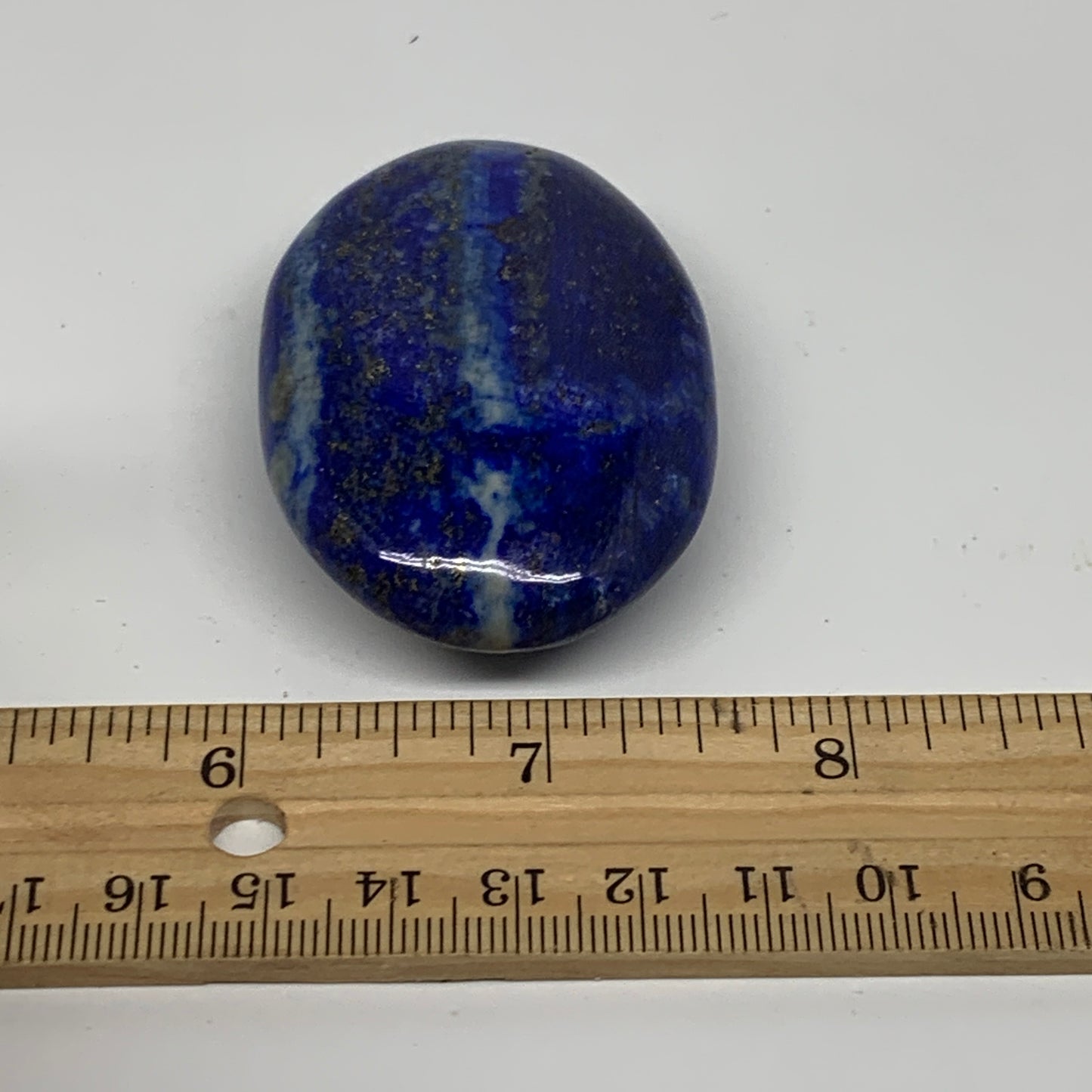 76.9g, 2.4"x1.6"x0.7", Natural Lapis Lazuli Palm Stone @Afghanistan, B36839