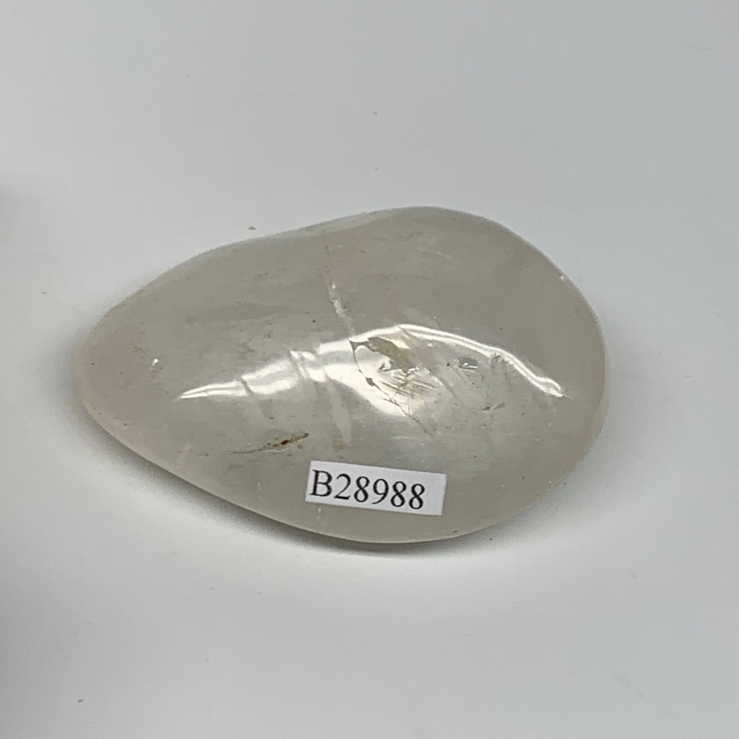 93.7g, 2.5"x1.9"x1", Natural Quartz Crystal Palm-Stone Polished Reiki, B28988