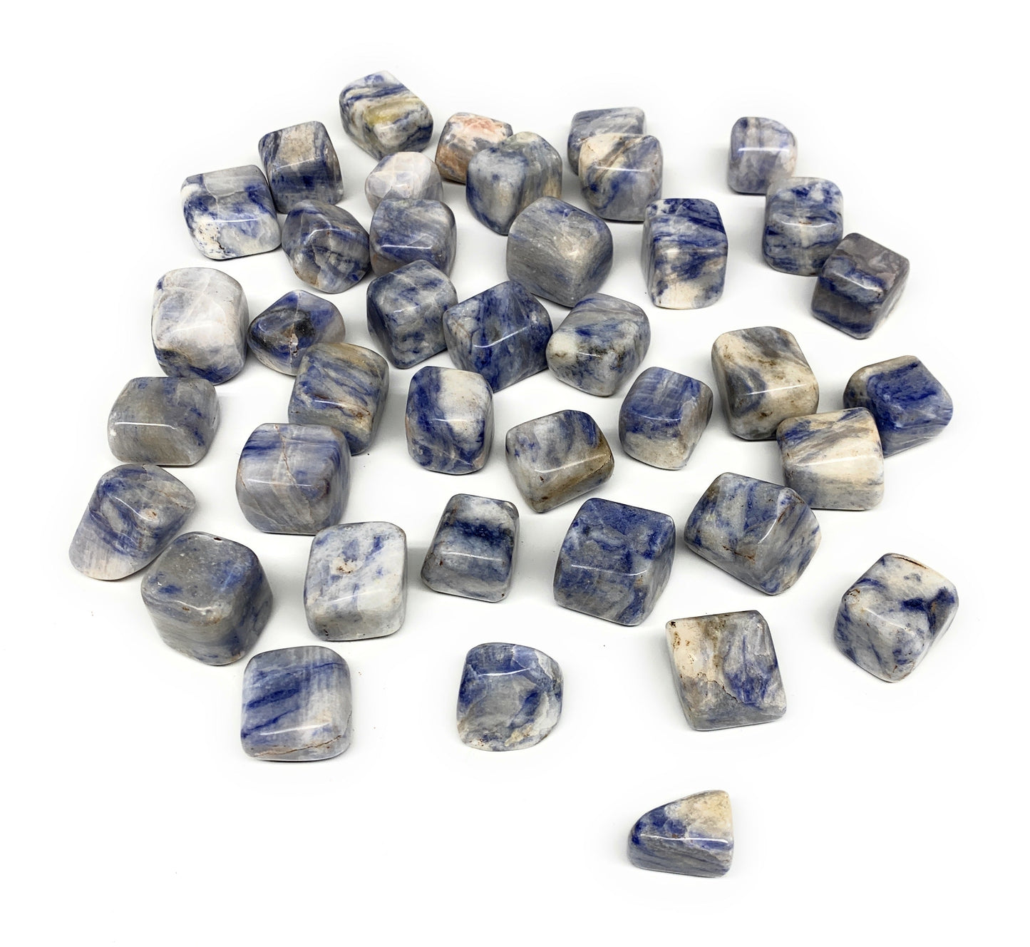 1000g, 0.7"-1.2", 40pcs, Afghanite Tumbled Crystal Stones @Afghanistan, B26657