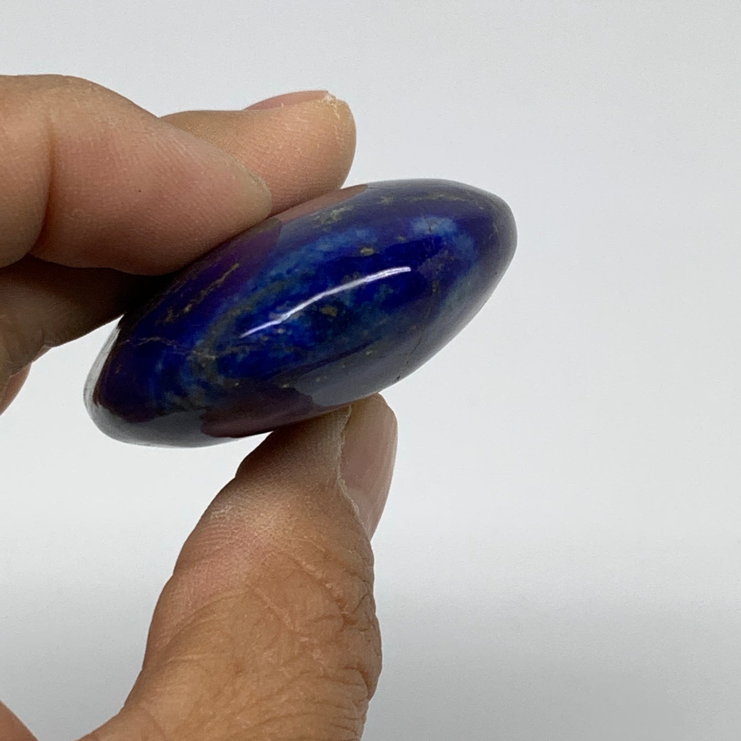 77.6g, 2.2"x1.7"x0.7", Natural Lapis Lazuli Palm Stone @Afghanistan, B36840