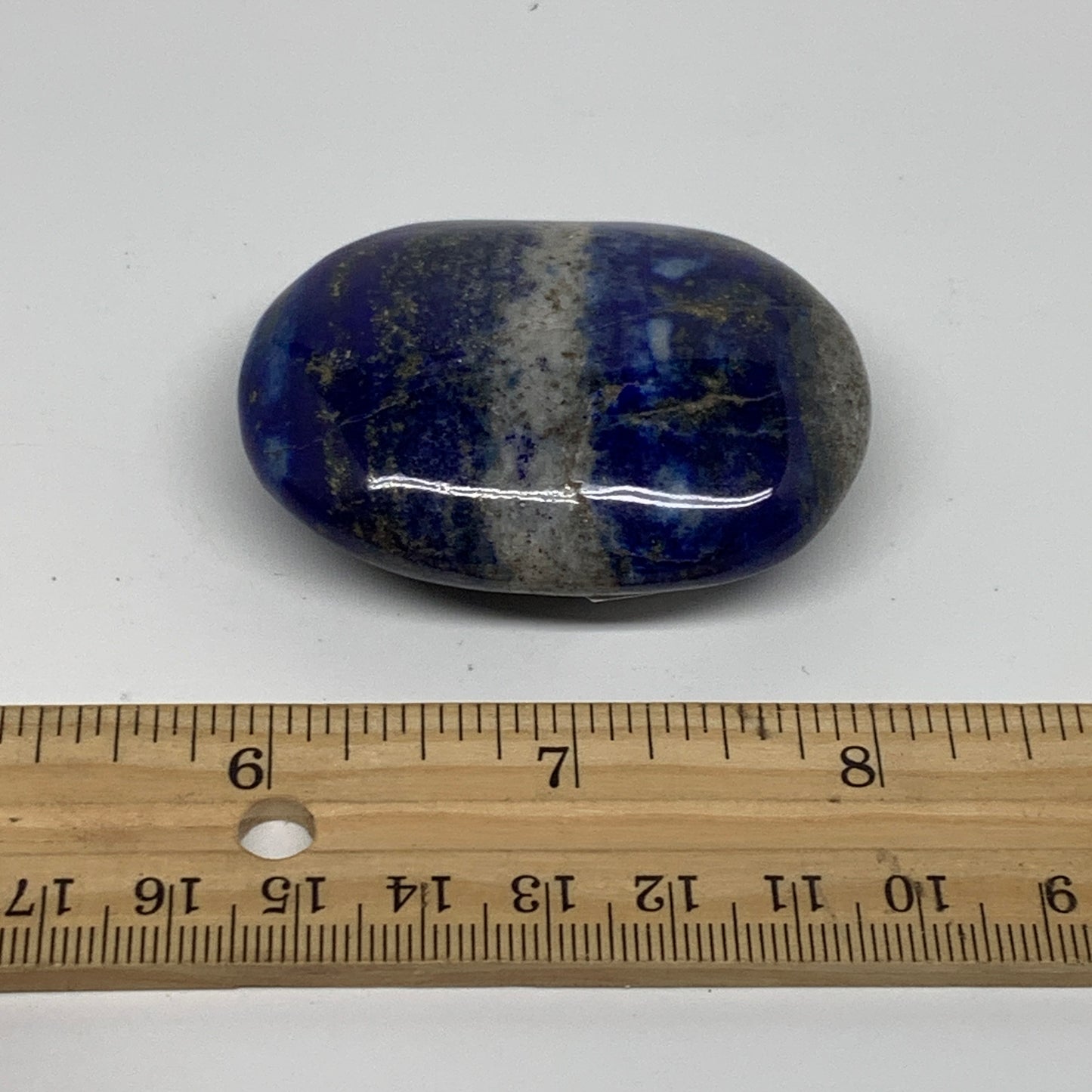 77.6g, 2.2"x1.7"x0.7", Natural Lapis Lazuli Palm Stone @Afghanistan, B36840