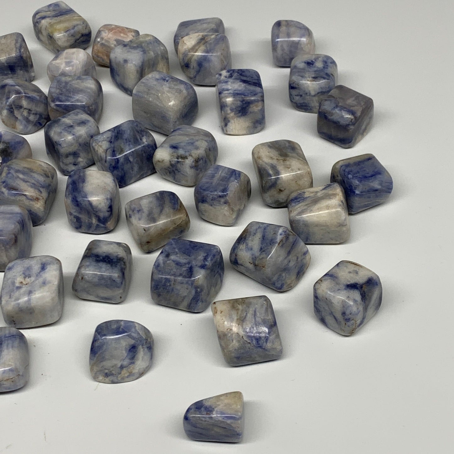 1000g, 0.7"-1.2", 40pcs, Afghanite Tumbled Crystal Stones @Afghanistan, B26657
