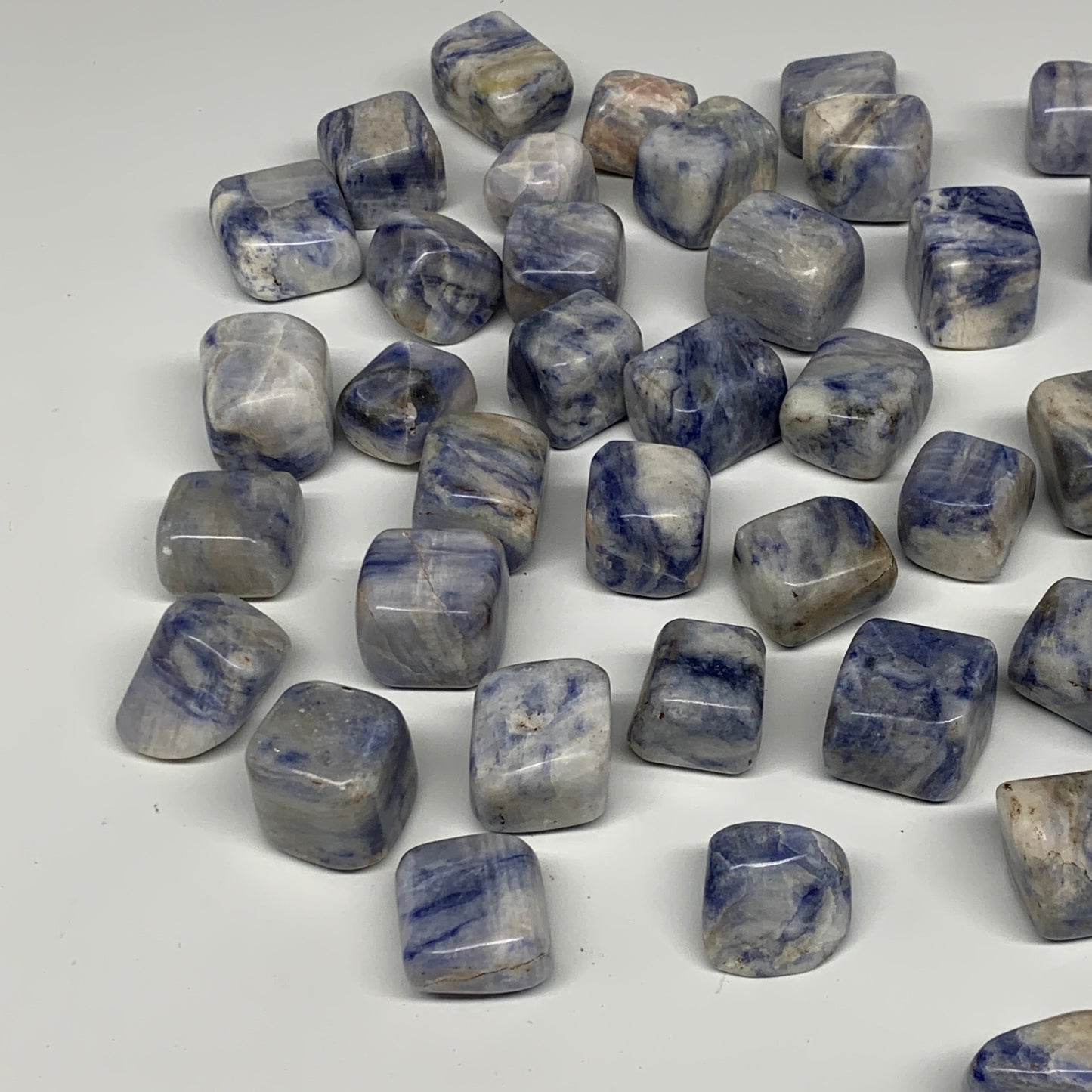 1000g, 0.7"-1.2", 40pcs, Afghanite Tumbled Crystal Stones @Afghanistan, B26657