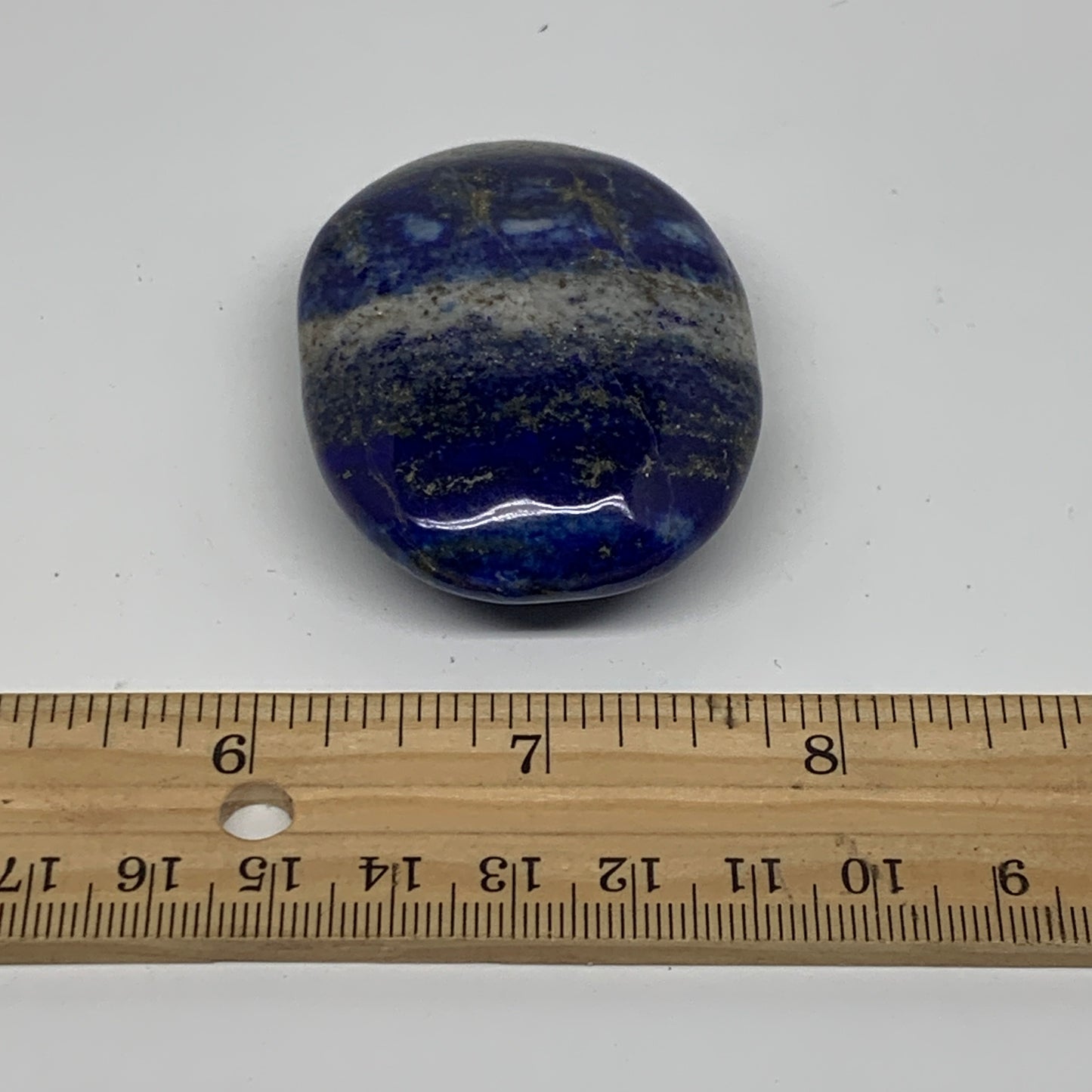 77.6g, 2.2"x1.7"x0.7", Natural Lapis Lazuli Palm Stone @Afghanistan, B36840