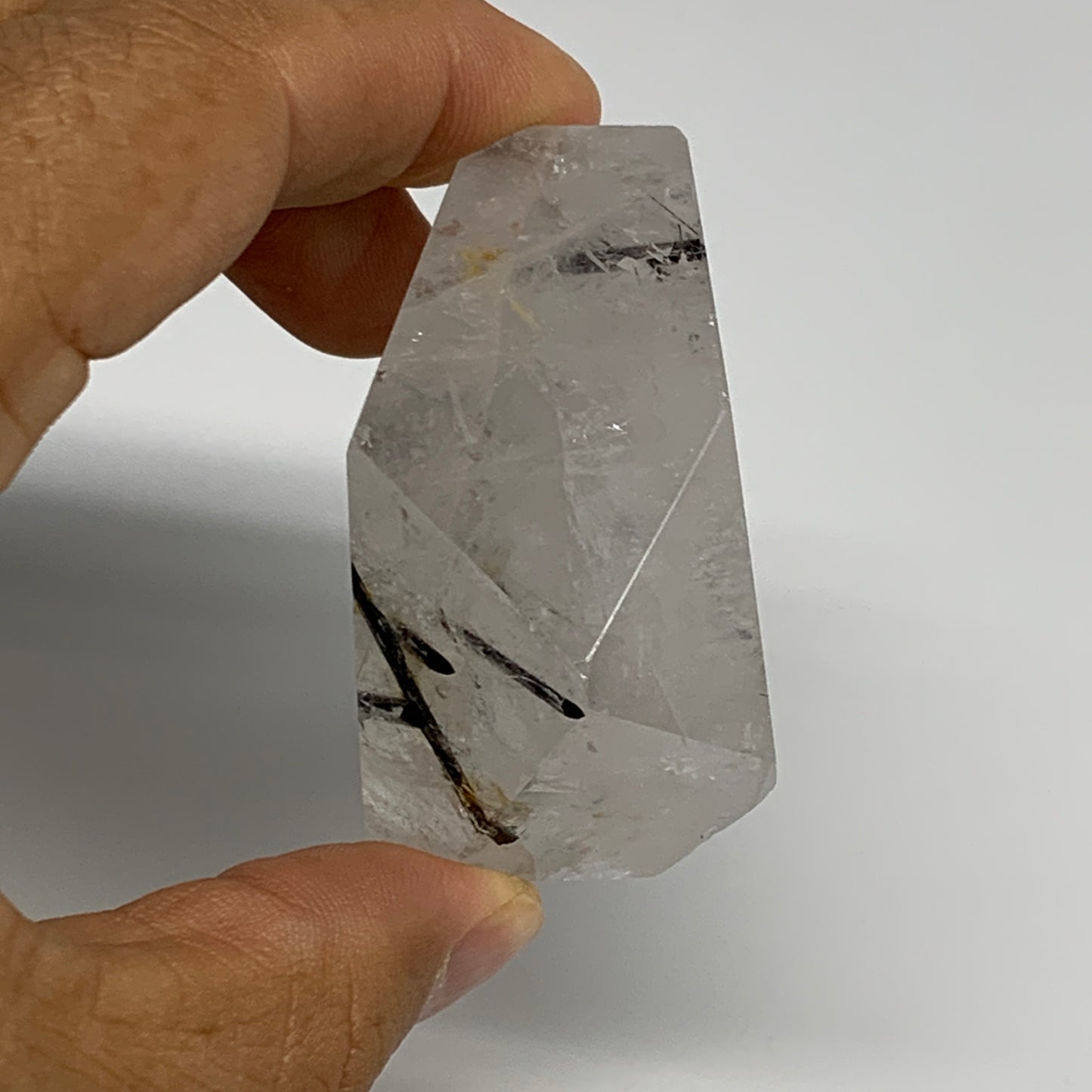 94.6g, 2.2"x2"x1.2", Black Tourmaline Rutile Quartz Crystal Chunk @Brazil,B27442