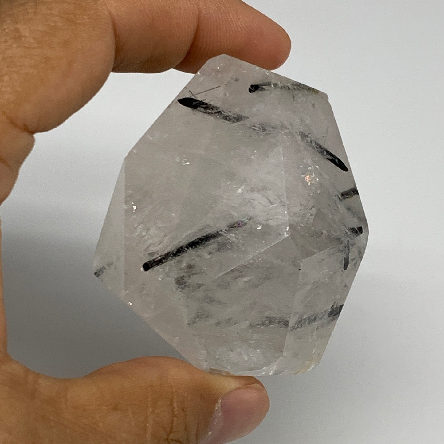 94.6g, 2.2"x2"x1.2", Black Tourmaline Rutile Quartz Crystal Chunk @Brazil,B27442