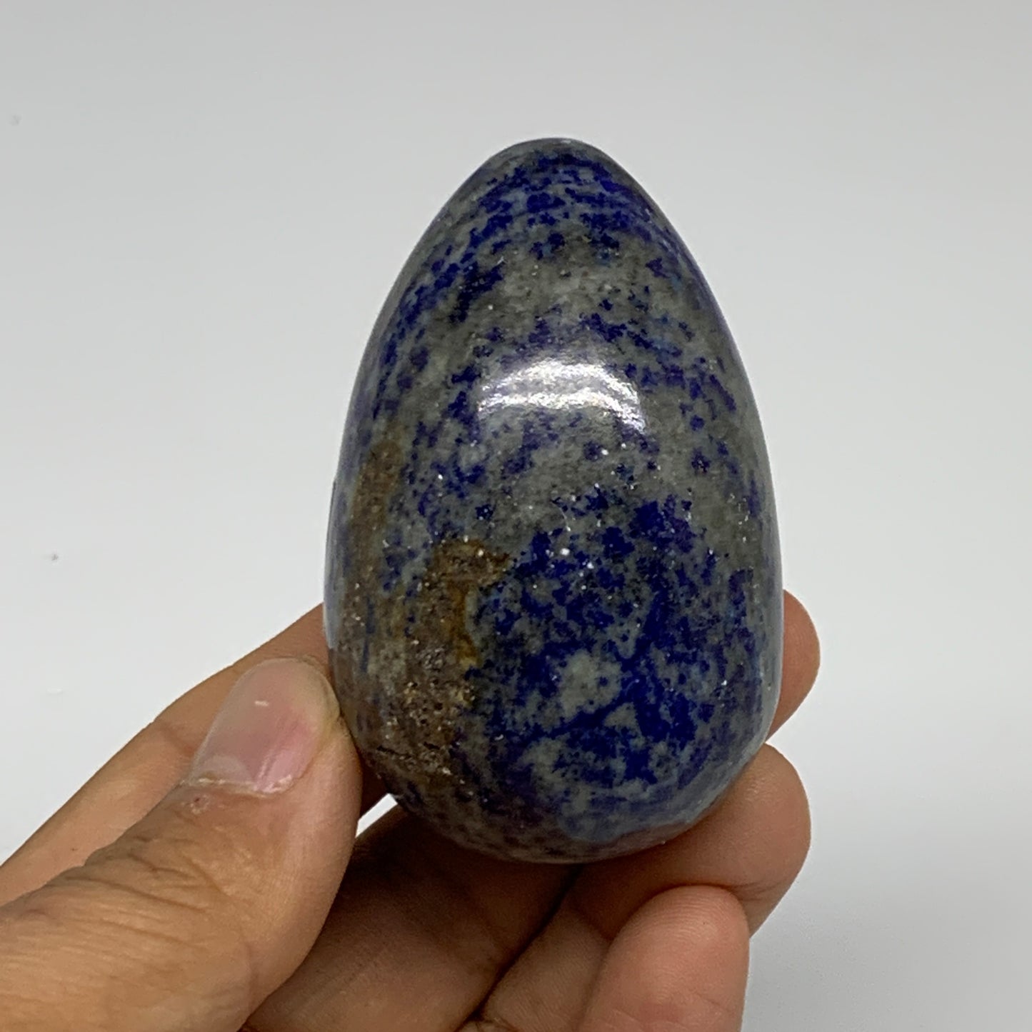 0.46 lbs, 2.6"x1.8", Natural Lapis Lazuli Egg Polished @Afghanistan, B33309