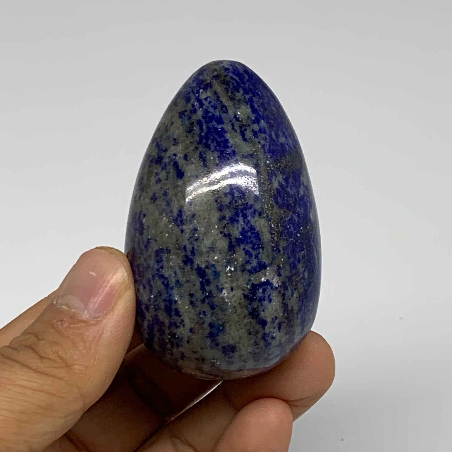 0.46 lbs, 2.6"x1.8", Natural Lapis Lazuli Egg Polished @Afghanistan, B33309