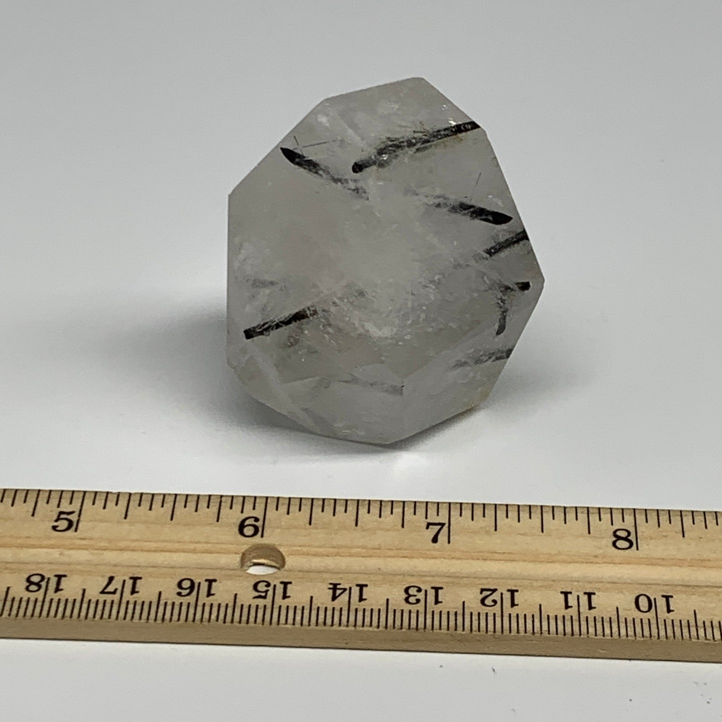 94.6g, 2.2"x2"x1.2", Black Tourmaline Rutile Quartz Crystal Chunk @Brazil,B27442