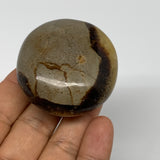 90.9g,2"x1.9"x1", Septarian Nodule Palm-Stone Polished Reiki, B28246
