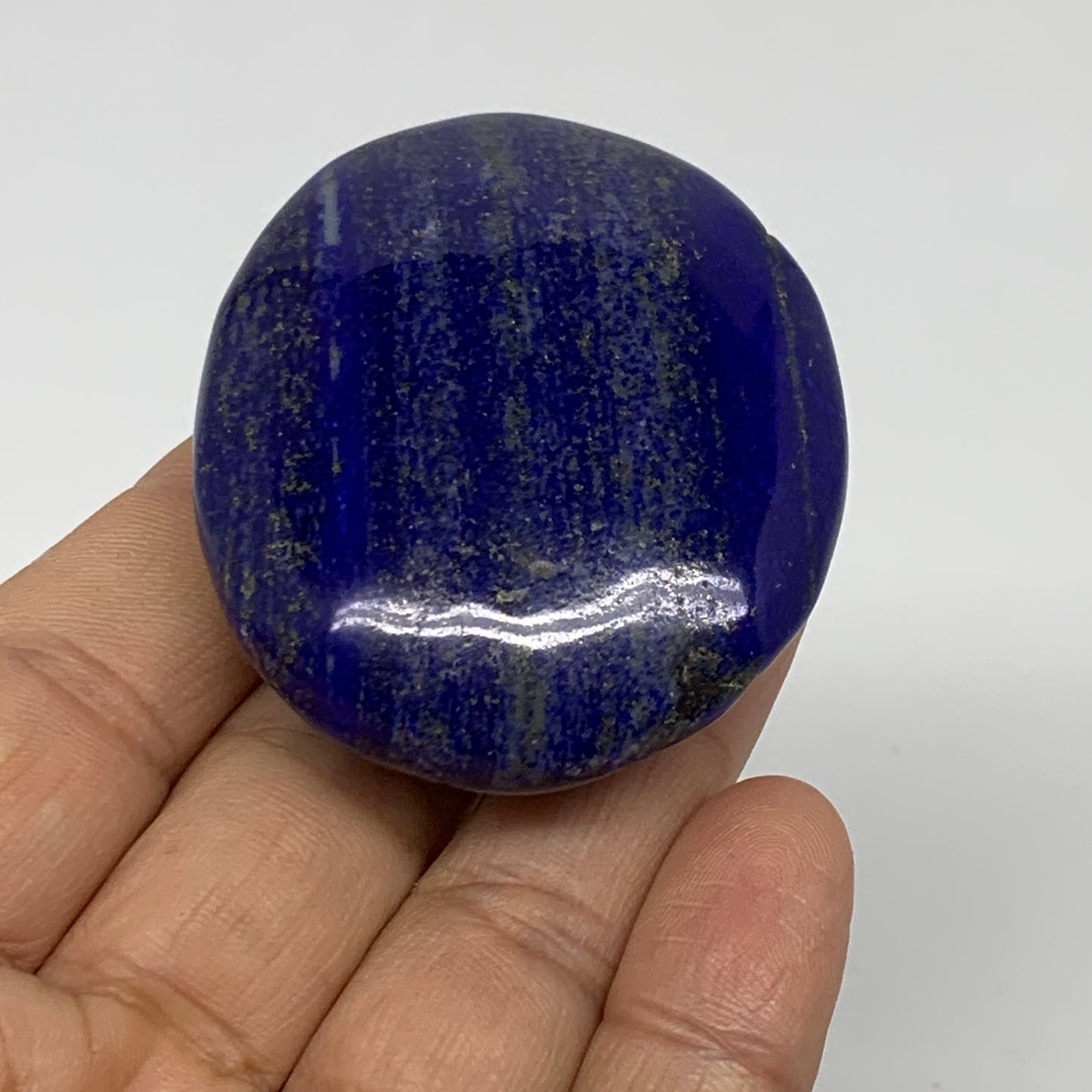 80.6g, 2.2"x1.8"x0.8", Natural Lapis Lazuli Palm Stone @Afghanistan, B36843