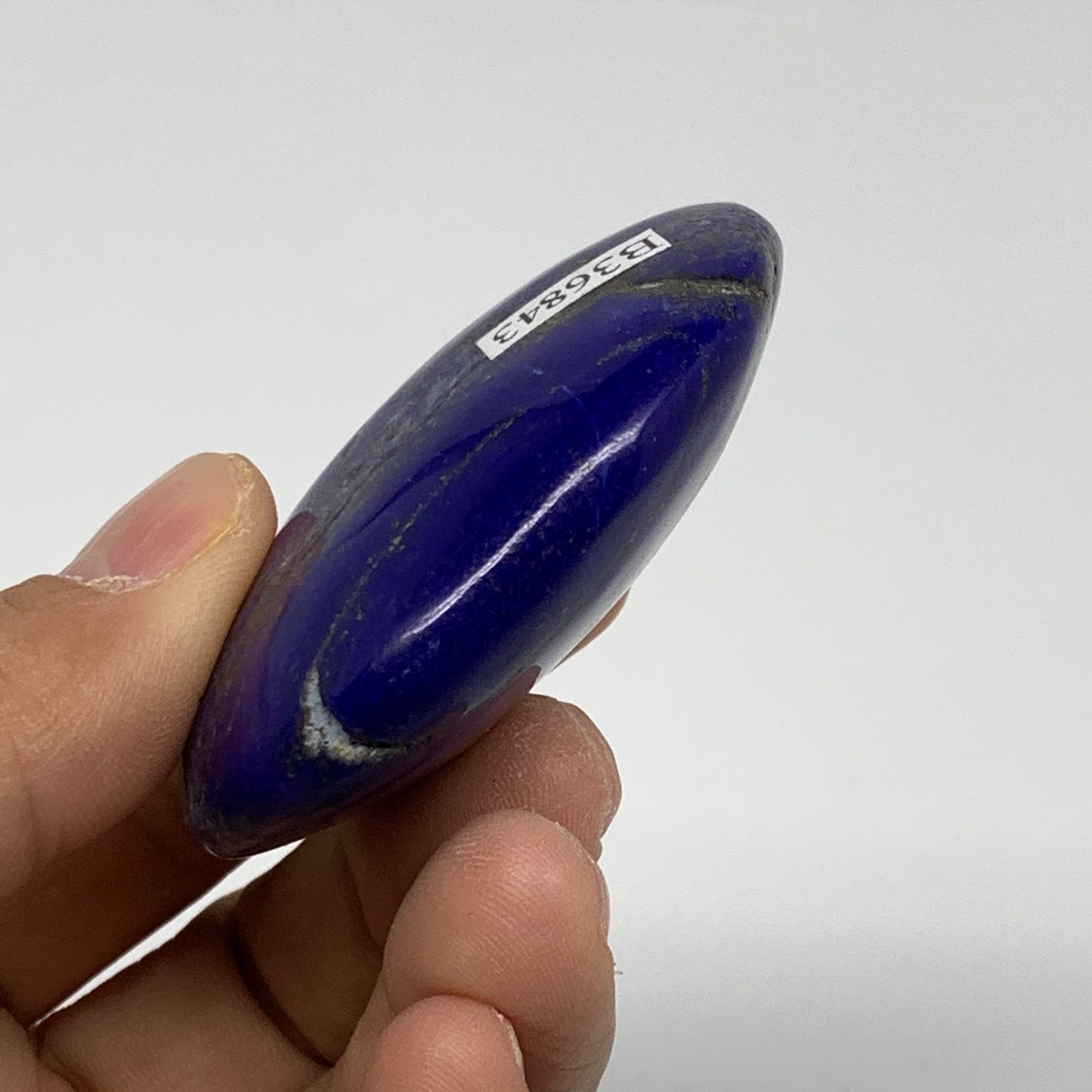 80.6g, 2.2"x1.8"x0.8", Natural Lapis Lazuli Palm Stone @Afghanistan, B36843