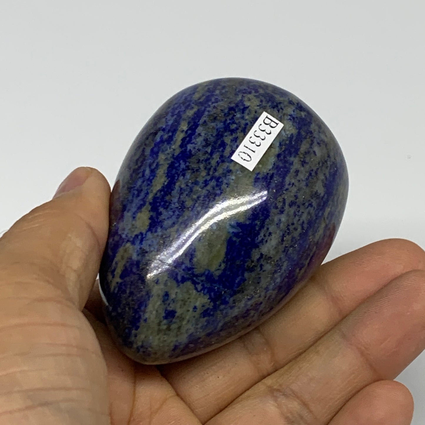0.55 lbs, 2.7"x1.9", Natural Lapis Lazuli Egg Polished @Afghanistan, B33310
