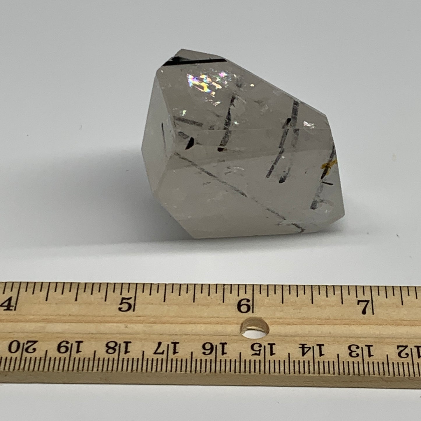 96.4g, 2.2"x1.7"x1.3", Black Tourmaline Rutile Quartz Crystal Chunk @Brazil,B274