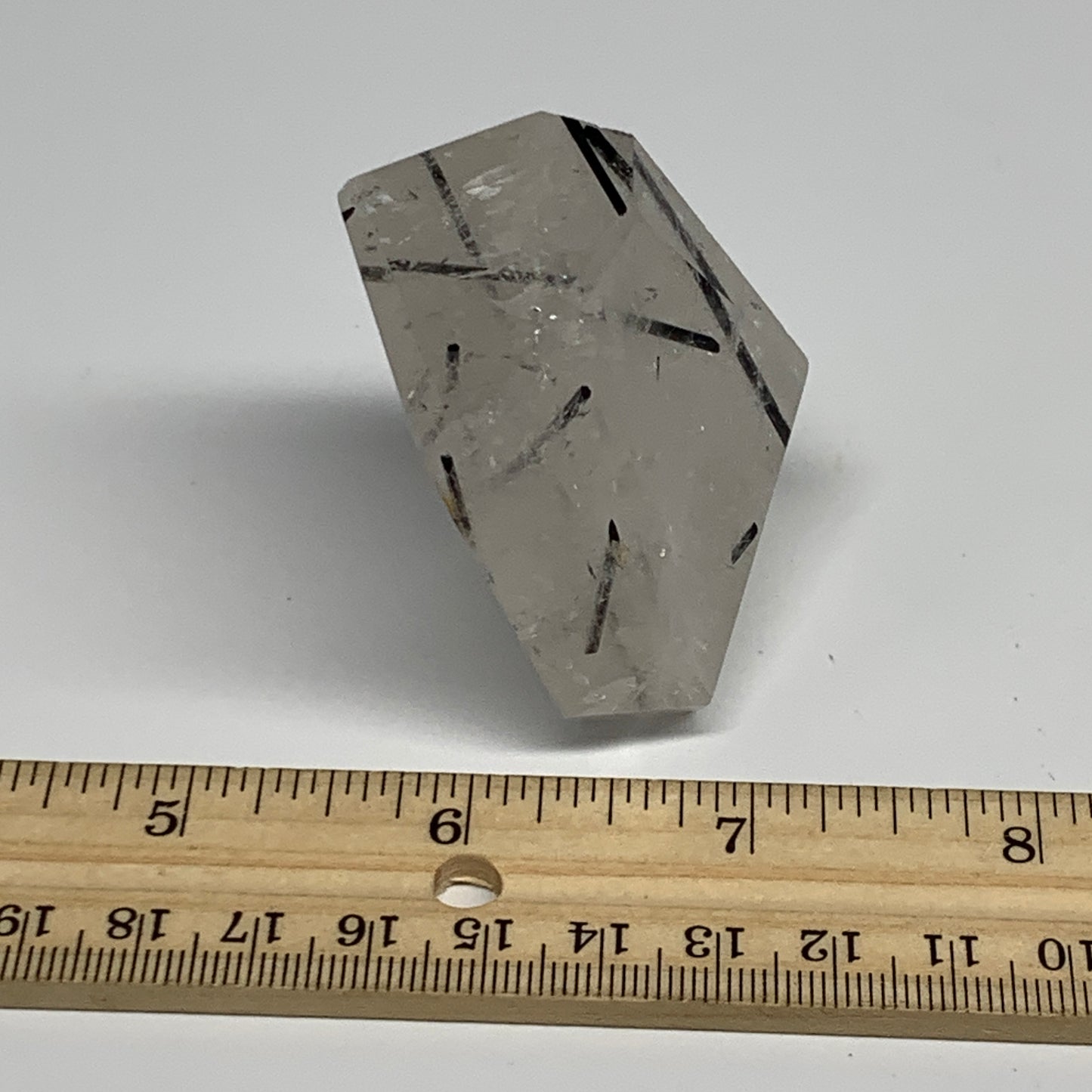 96.4g, 2.2"x1.7"x1.3", Black Tourmaline Rutile Quartz Crystal Chunk @Brazil,B274