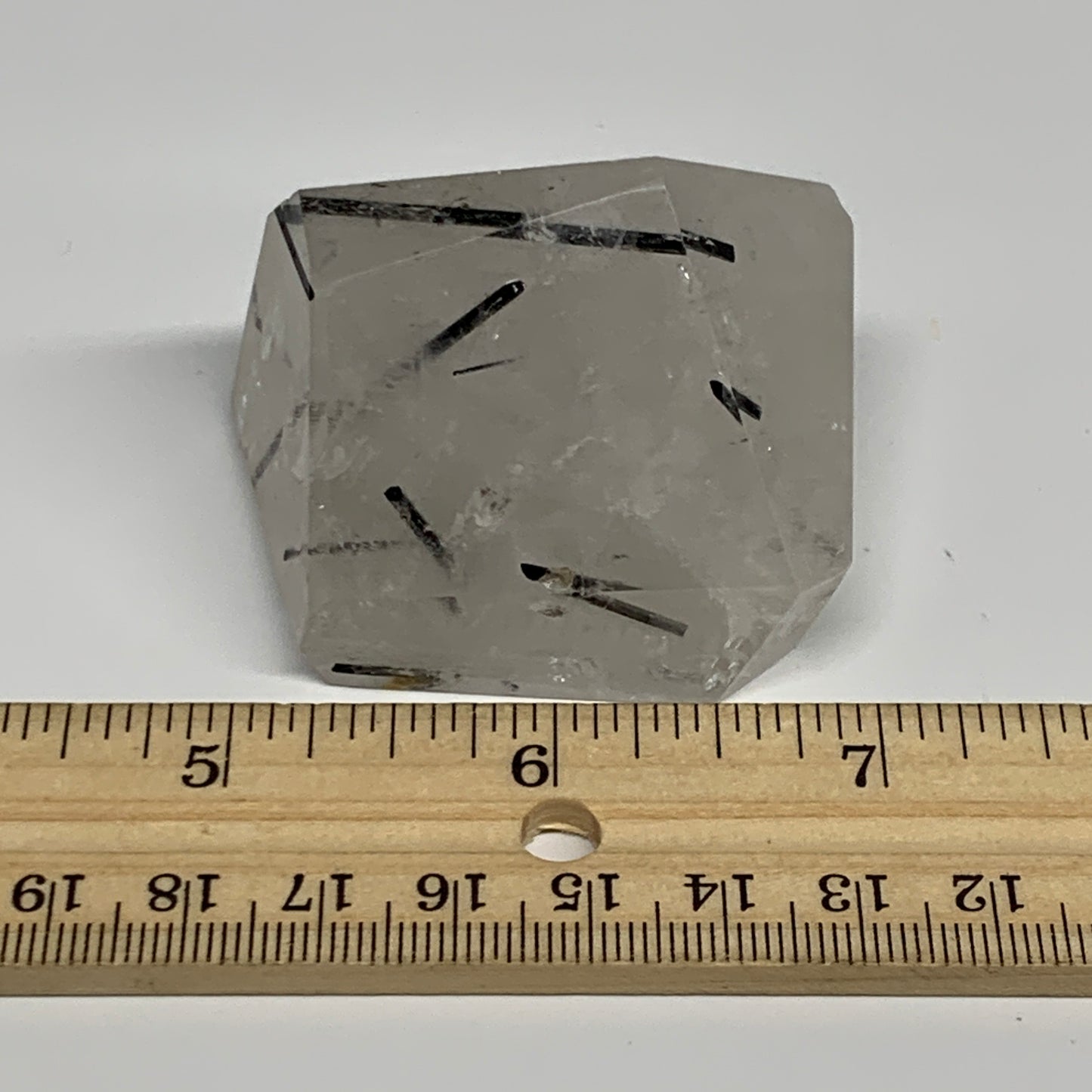 96.4g, 2.2"x1.7"x1.3", Black Tourmaline Rutile Quartz Crystal Chunk @Brazil,B274