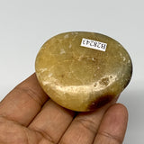 79.9g, 2.2"x1.9"x0.8", Septarian Nodule Palm-Stone Polished Reiki, B28243