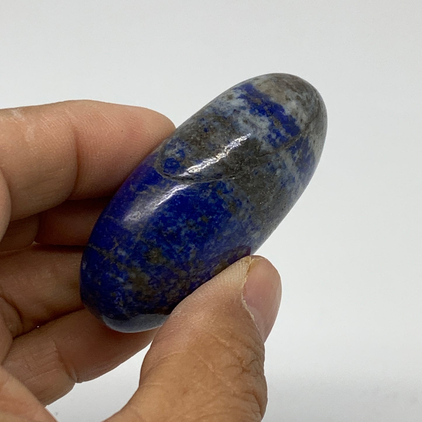74.4g, 2.2"x1.4"x0.9", Natural Lapis Lazuli Palm Stone @Afghanistan, B36846