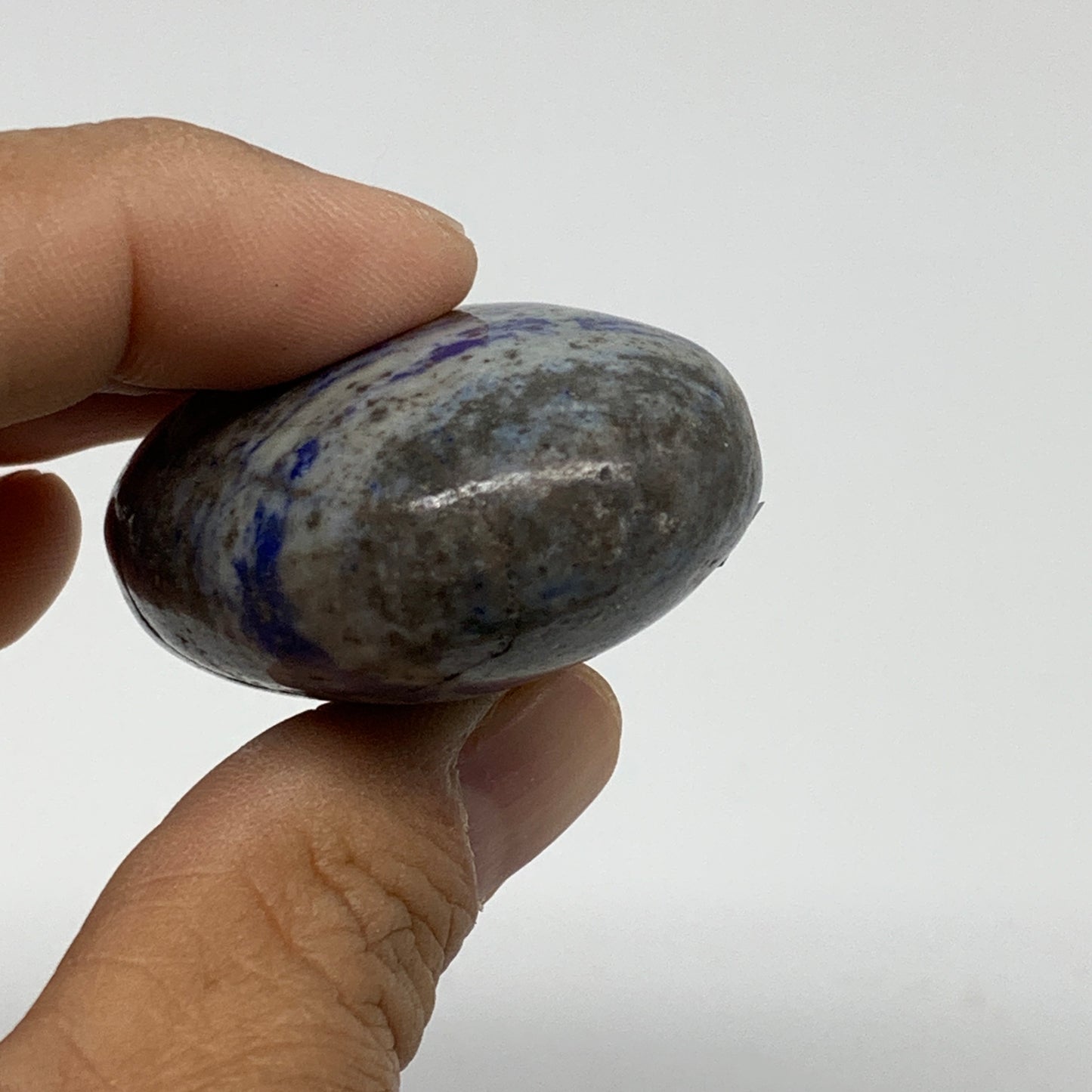 74.4g, 2.2"x1.4"x0.9", Natural Lapis Lazuli Palm Stone @Afghanistan, B36846
