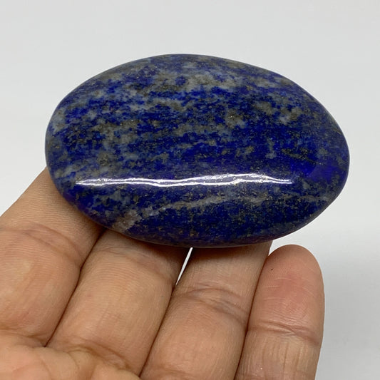 76.4g, 2.4"x1.7"x0.7", Natural Lapis Lazuli Palm Stone @Afghanistan, B36847