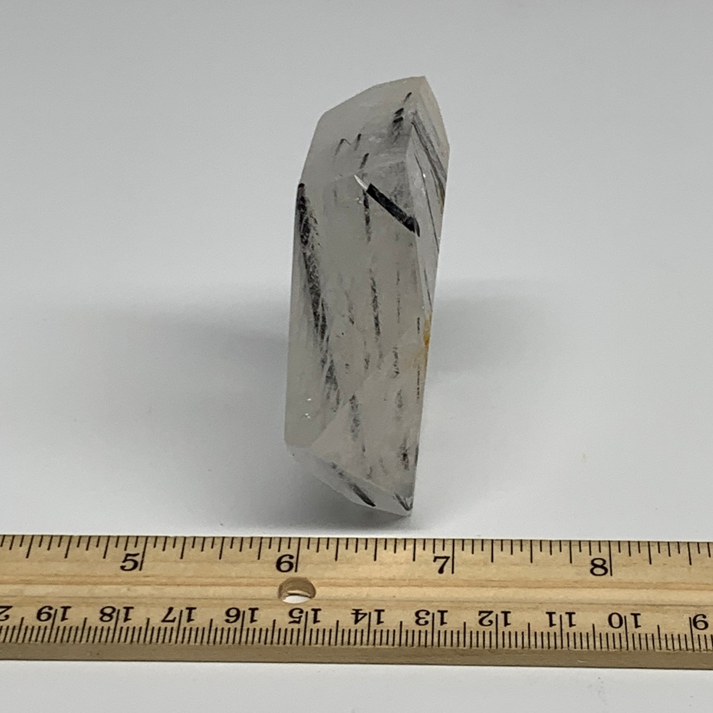 149.8g, 2.6"x2.2"x0.9", Black Tourmaline Rutile Quartz Crystal Chunk @Brazil,B27