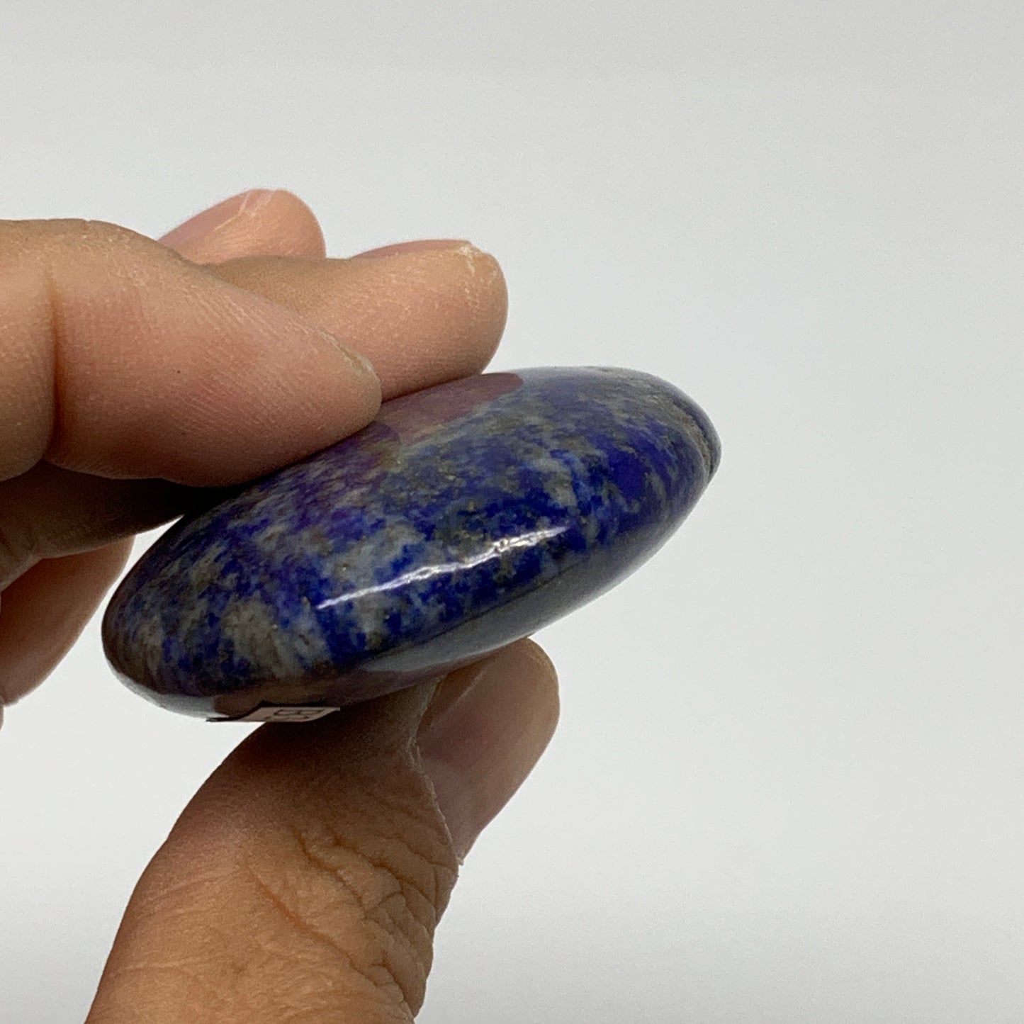 76.4g, 2.4"x1.7"x0.7", Natural Lapis Lazuli Palm Stone @Afghanistan, B36847