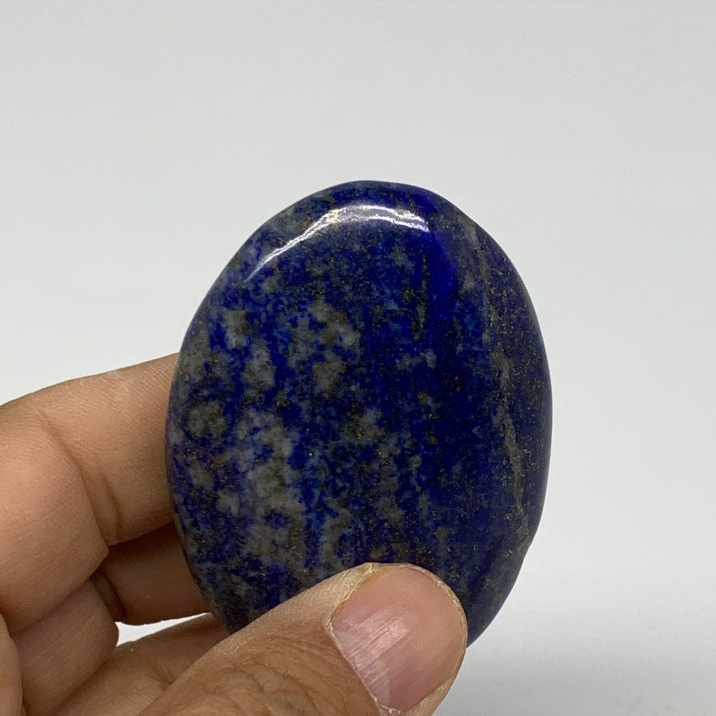 76.4g, 2.4"x1.7"x0.7", Natural Lapis Lazuli Palm Stone @Afghanistan, B36847