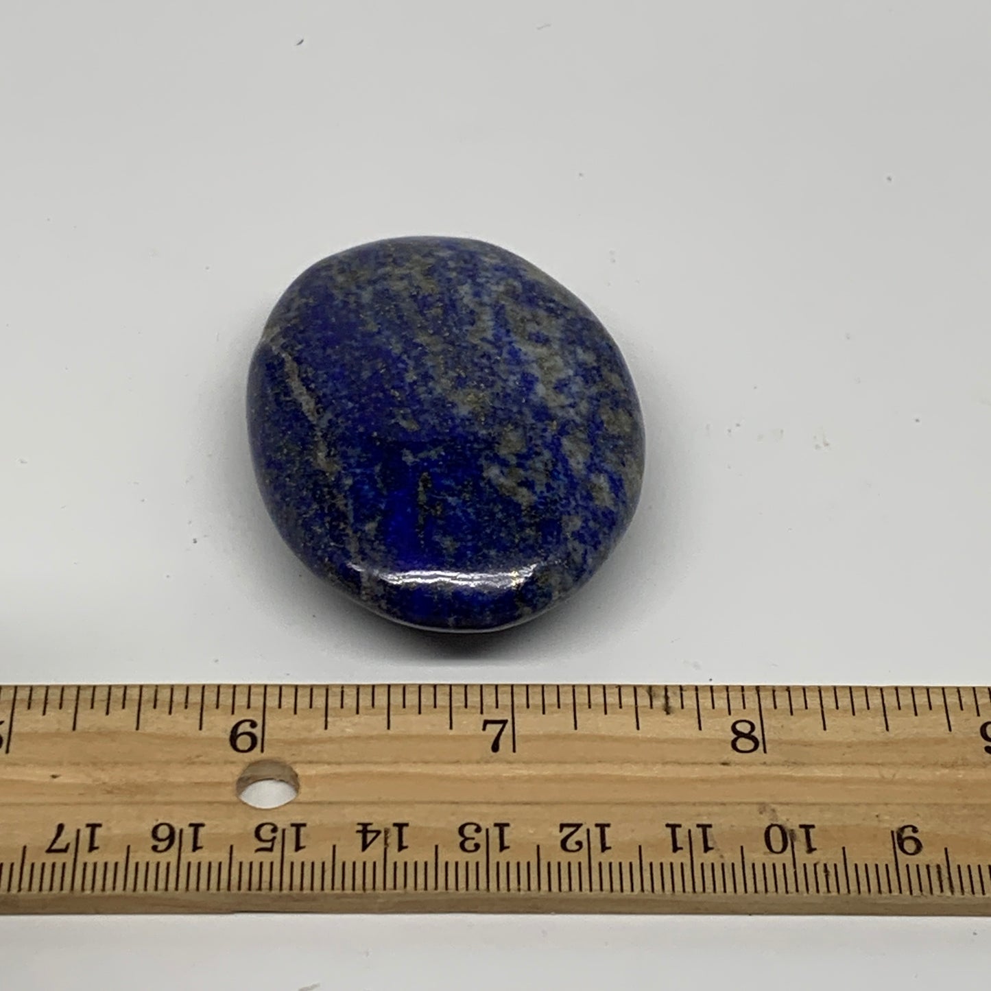 76.4g, 2.4"x1.7"x0.7", Natural Lapis Lazuli Palm Stone @Afghanistan, B36847