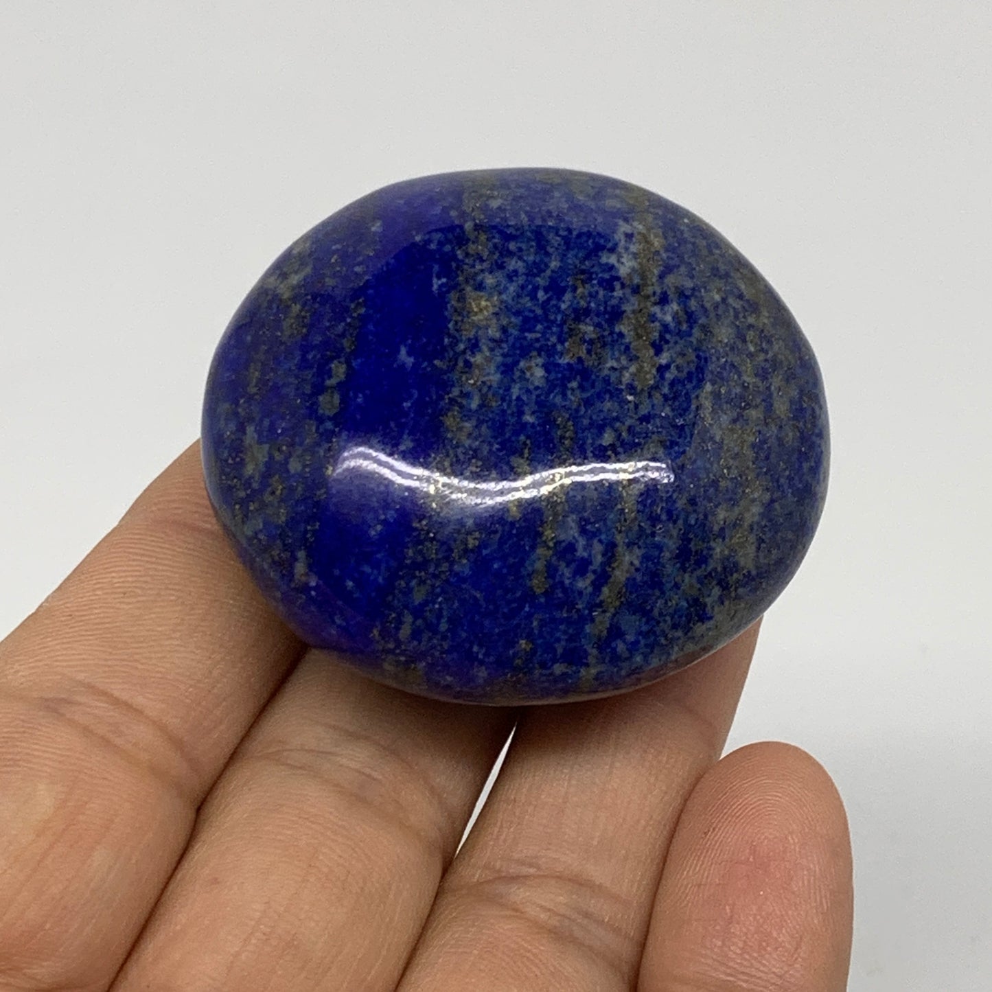 79.7g, 1.8"x1.8"x0.9", Natural Lapis Lazuli Palm Stone @Afghanistan, B36848