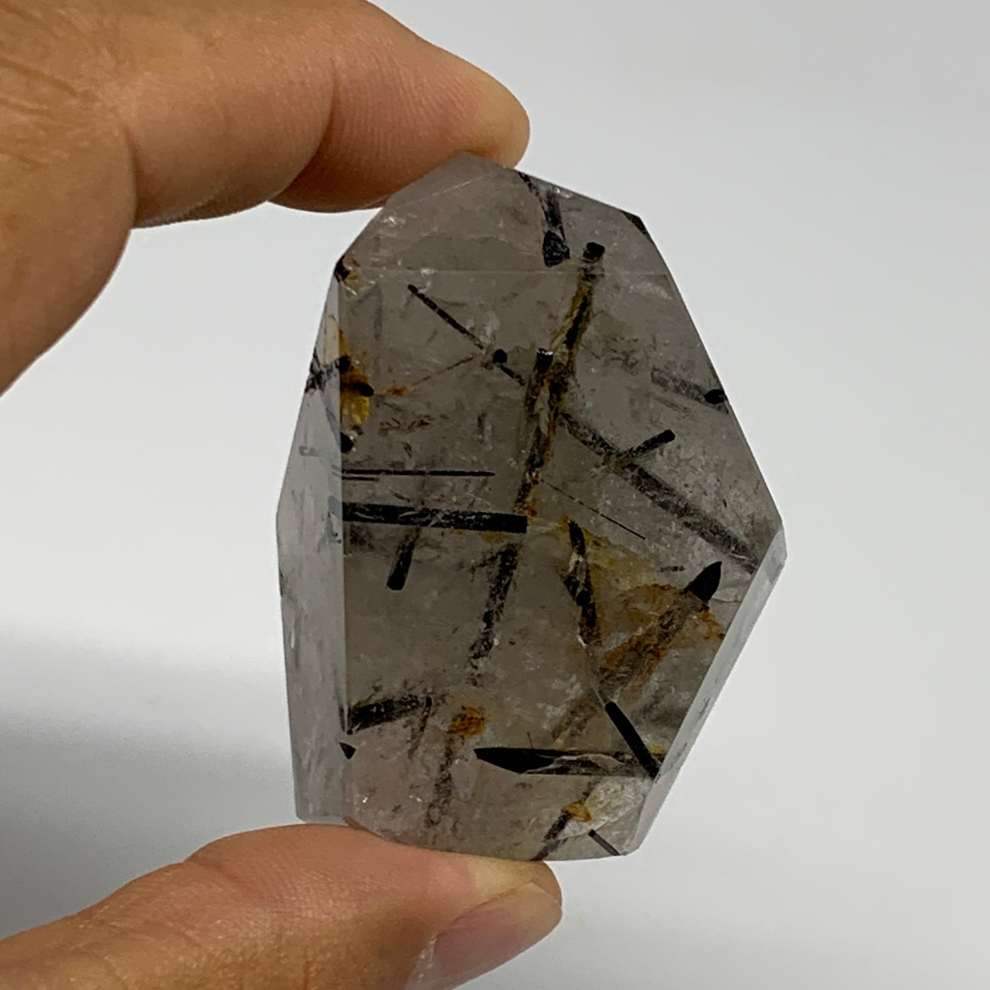 77.2g, 2.2"x1.5"x1.1", Black Tourmaline Rutile Quartz Crystal Chunk @Brazil,B274