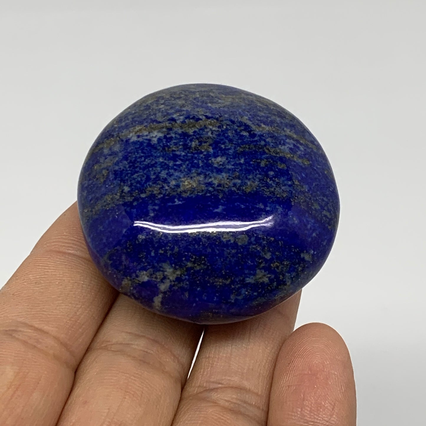 79.7g, 1.8"x1.8"x0.9", Natural Lapis Lazuli Palm Stone @Afghanistan, B36848