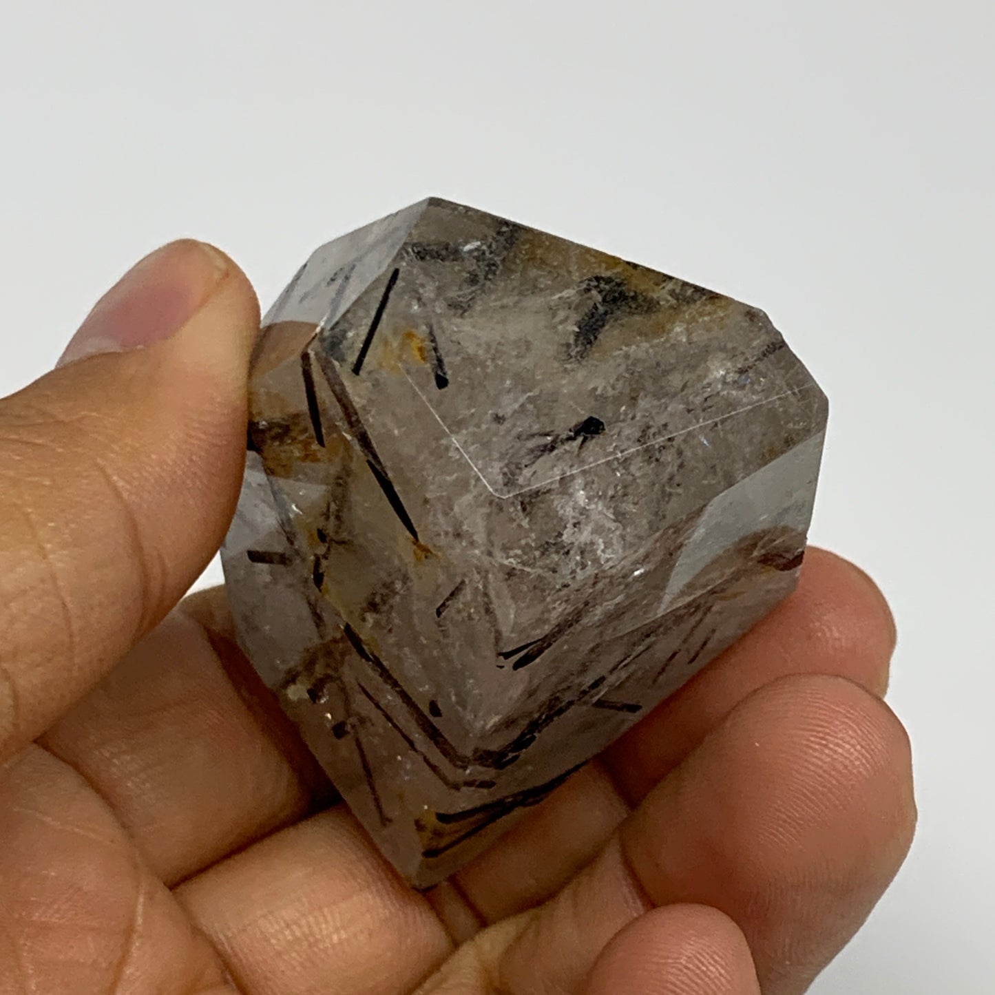 77.2g, 2.2"x1.5"x1.1", Black Tourmaline Rutile Quartz Crystal Chunk @Brazil,B274
