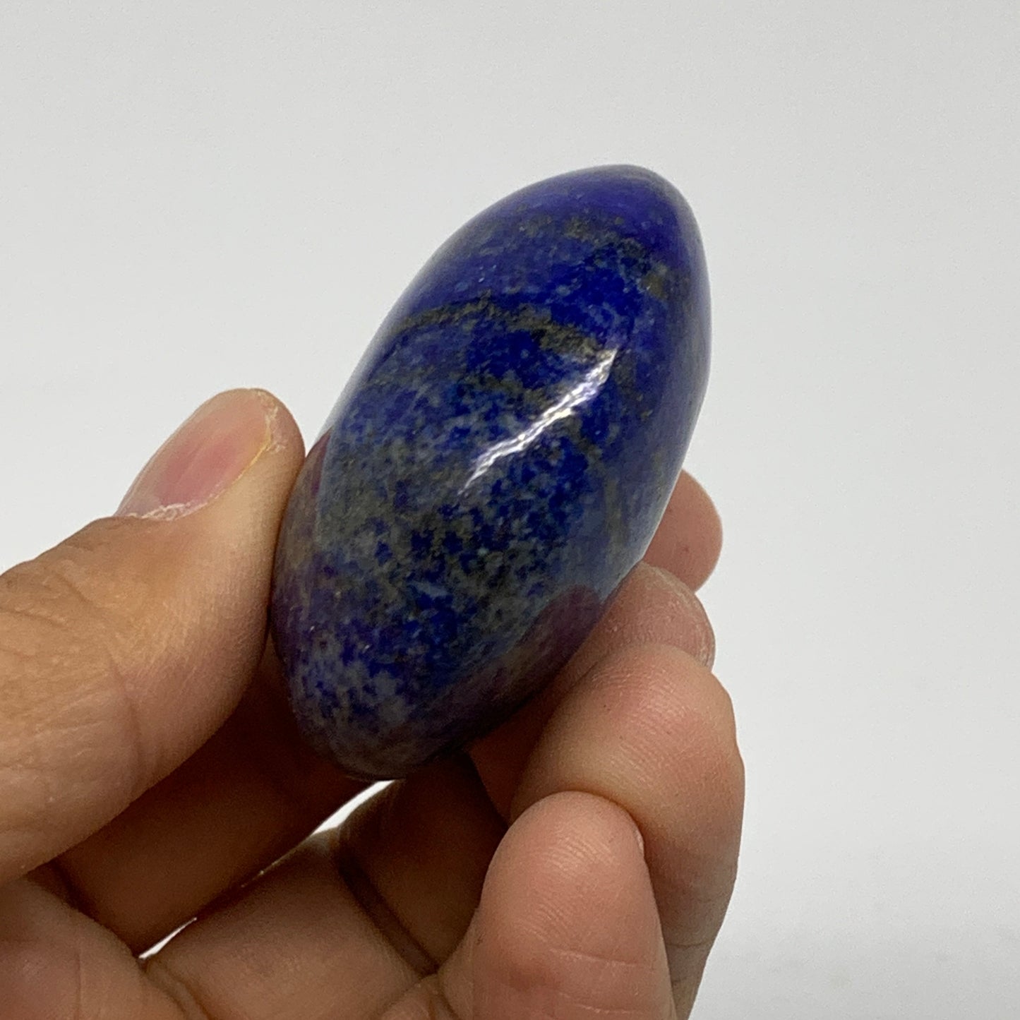 79.7g, 1.8"x1.8"x0.9", Natural Lapis Lazuli Palm Stone @Afghanistan, B36848