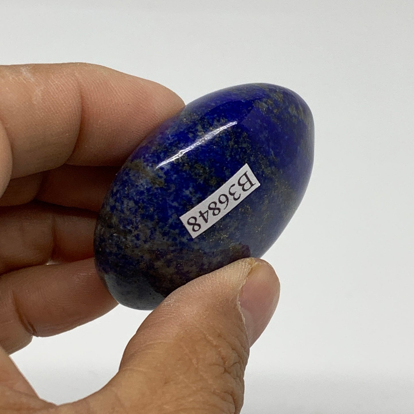 79.7g, 1.8"x1.8"x0.9", Natural Lapis Lazuli Palm Stone @Afghanistan, B36848