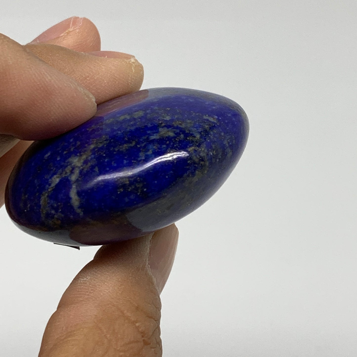 79.7g, 1.8"x1.8"x0.9", Natural Lapis Lazuli Palm Stone @Afghanistan, B36848
