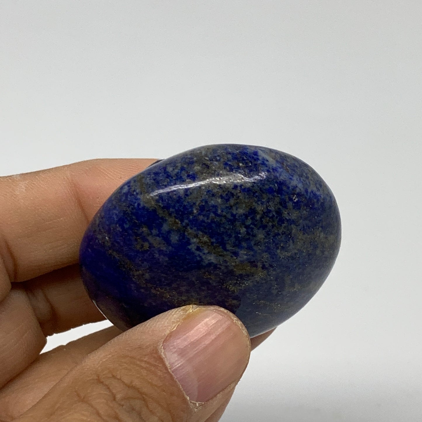 79.7g, 1.8"x1.8"x0.9", Natural Lapis Lazuli Palm Stone @Afghanistan, B36848