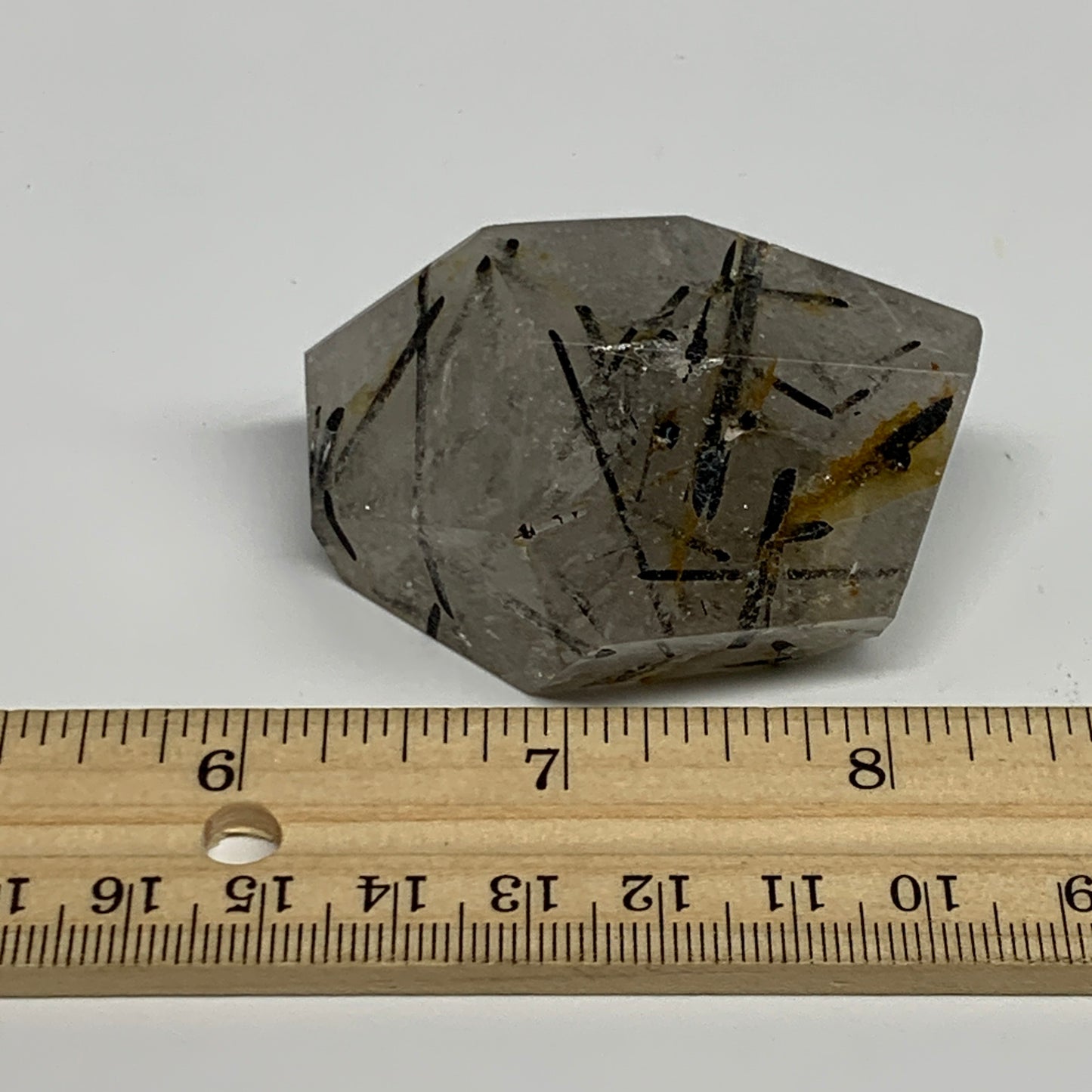 77.2g, 2.2"x1.5"x1.1", Black Tourmaline Rutile Quartz Crystal Chunk @Brazil,B274