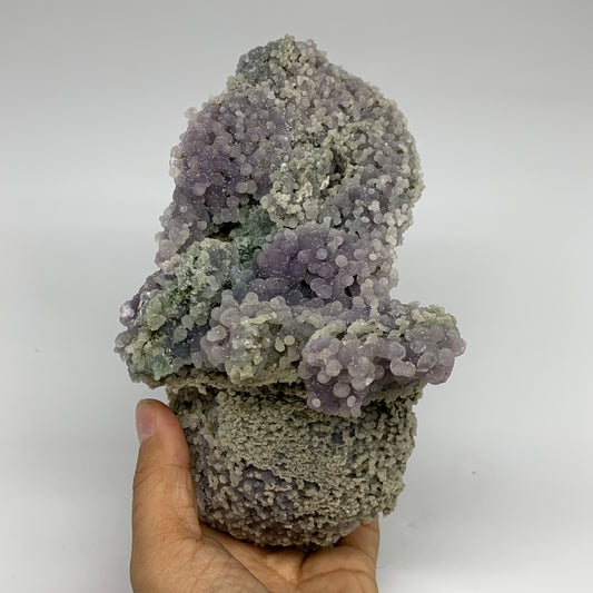 3.57 lbs, 6.7"x4"x5.5", Rough Grape Agate Crystal Mineral Specimens,B32630