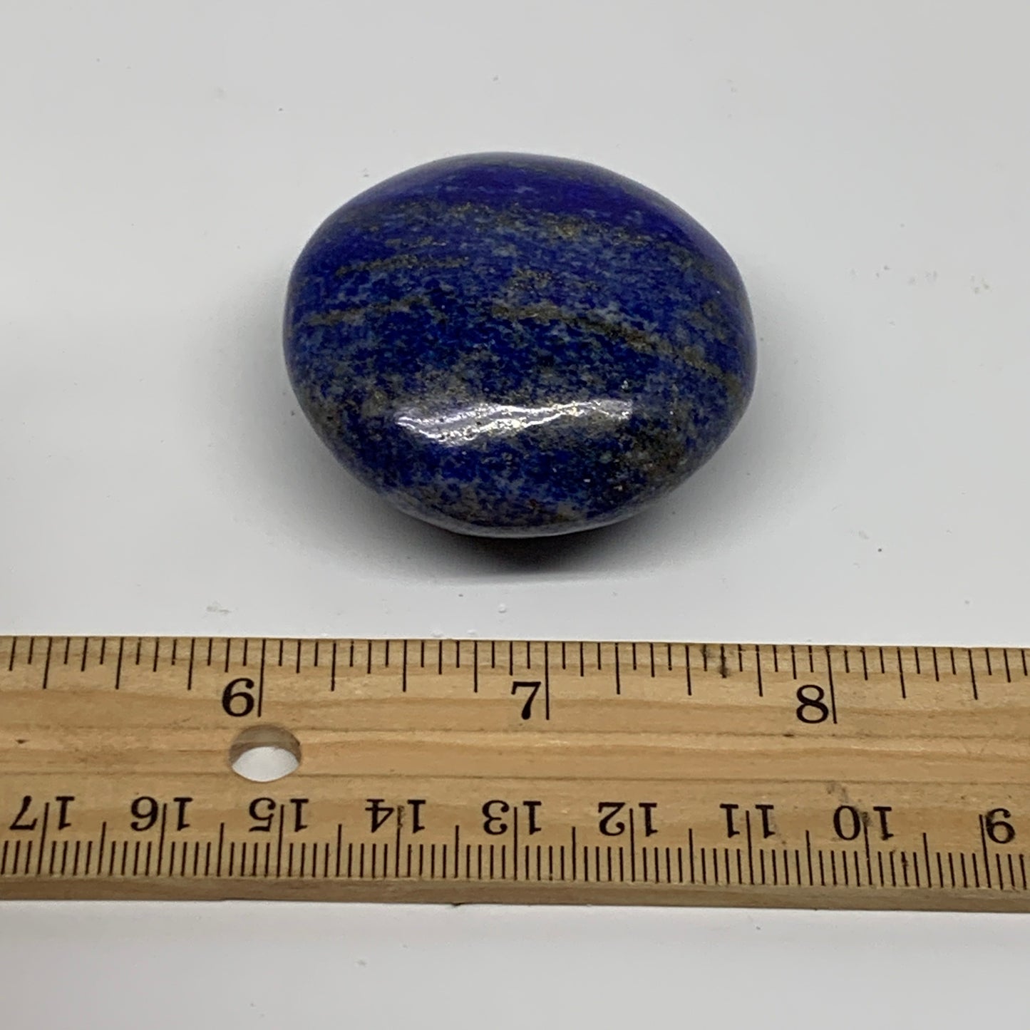 79.7g, 1.8"x1.8"x0.9", Natural Lapis Lazuli Palm Stone @Afghanistan, B36848